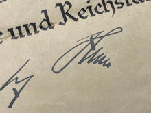 Load image into Gallery viewer, Original WW2 German Mother's Cross in Silver with Certificate - Adolf Hitler Signature - The Militaria Shop