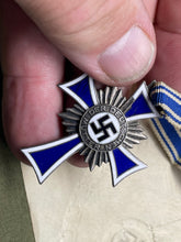Load image into Gallery viewer, Original WW2 German Mother's Cross in Silver with Certificate - Adolf Hitler Signature - The Militaria Shop