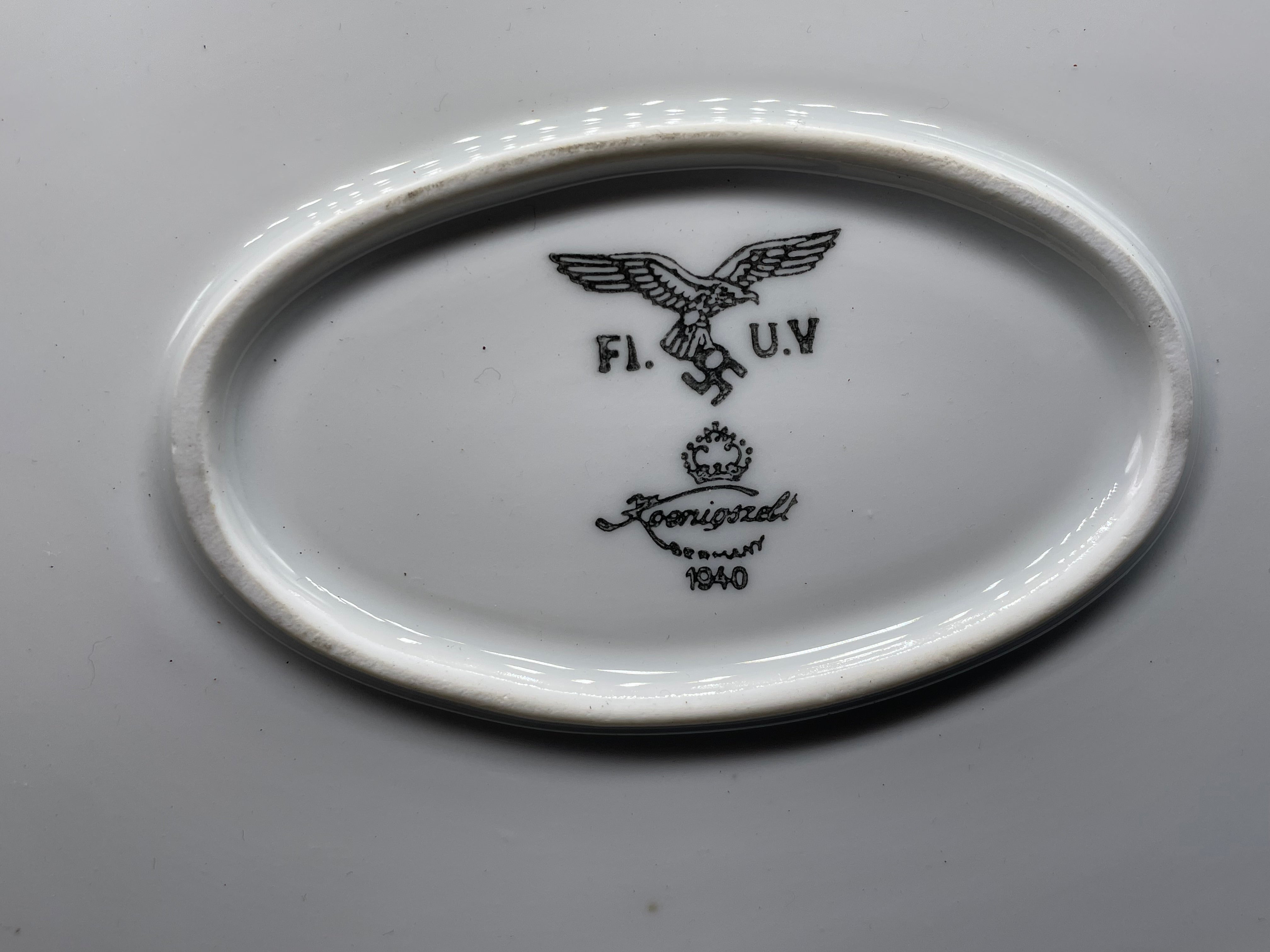 Original Large WW2 German Luftwaffe Mess Serving Platter - 1940 dated - The Militaria Shop