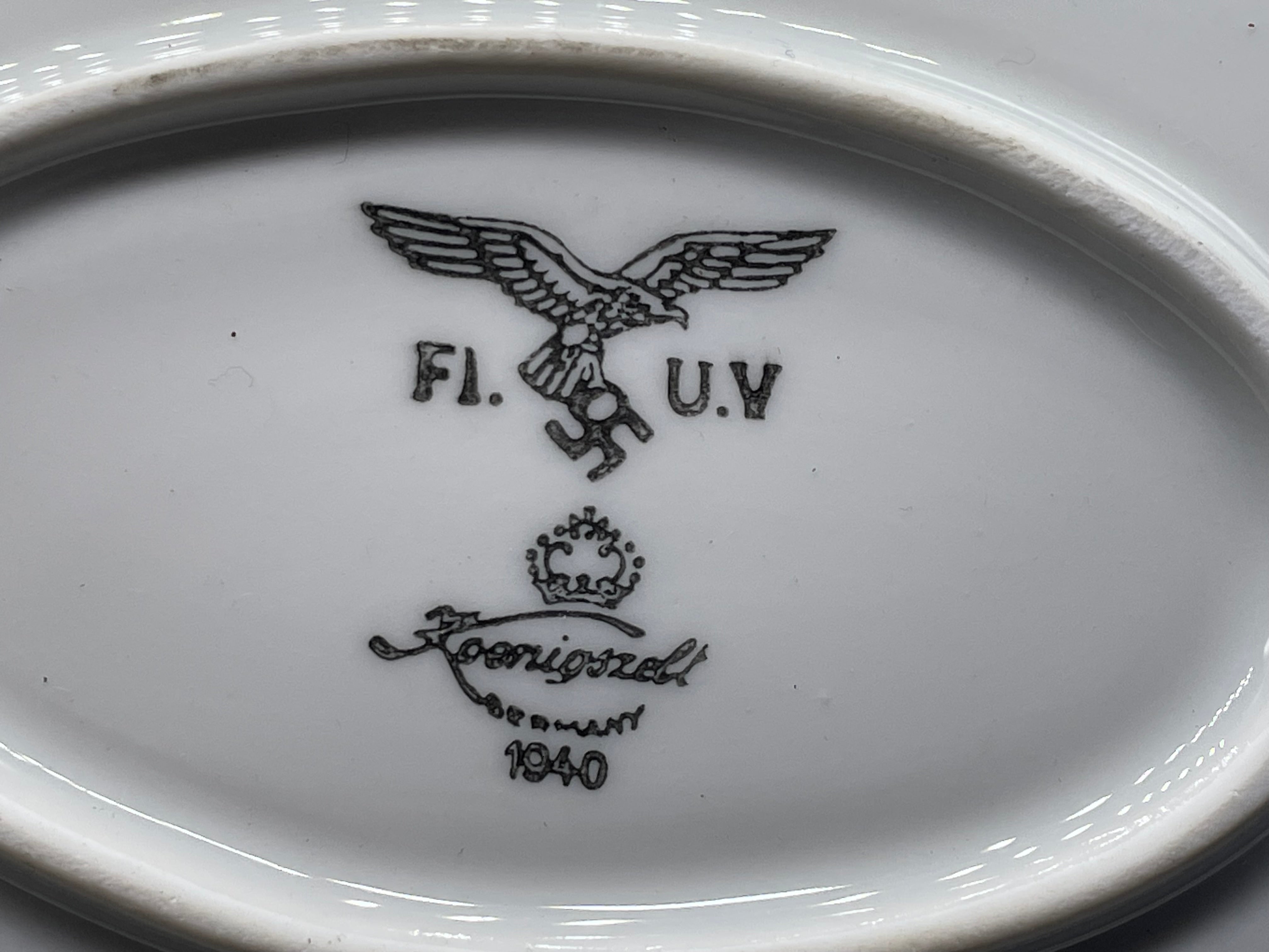 Original Large WW2 German Luftwaffe Mess Serving Platter - 1940 dated - The Militaria Shop