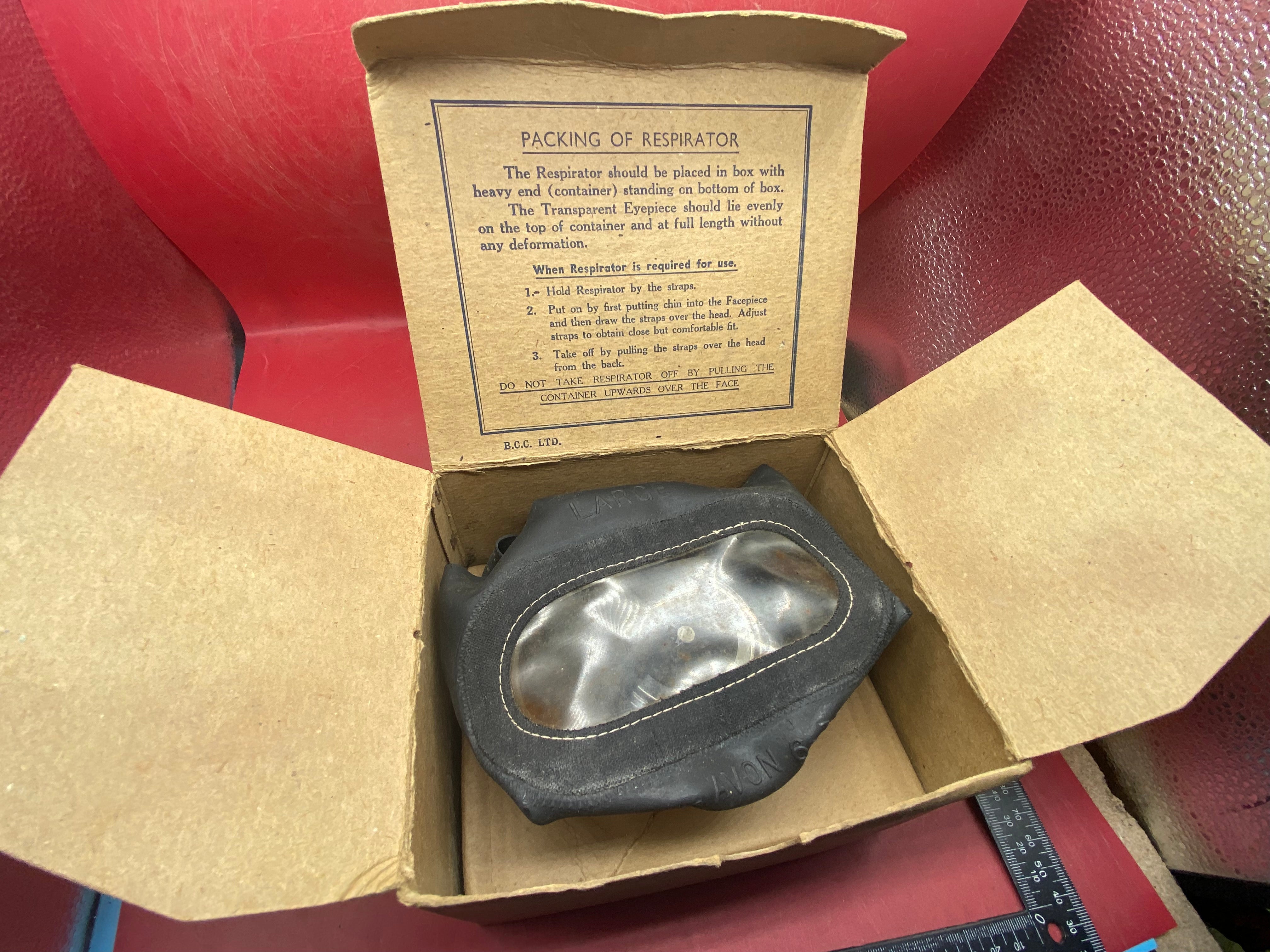 Original WW2 British Home Front Civilian Gas Mask in Box of Issue 1938 - The Militaria Shop