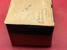 Lade das Bild in den Galerie-Viewer, Original WW2 British Home Front Named Civilian Gas Mask in Box of Issue - The Militaria Shop