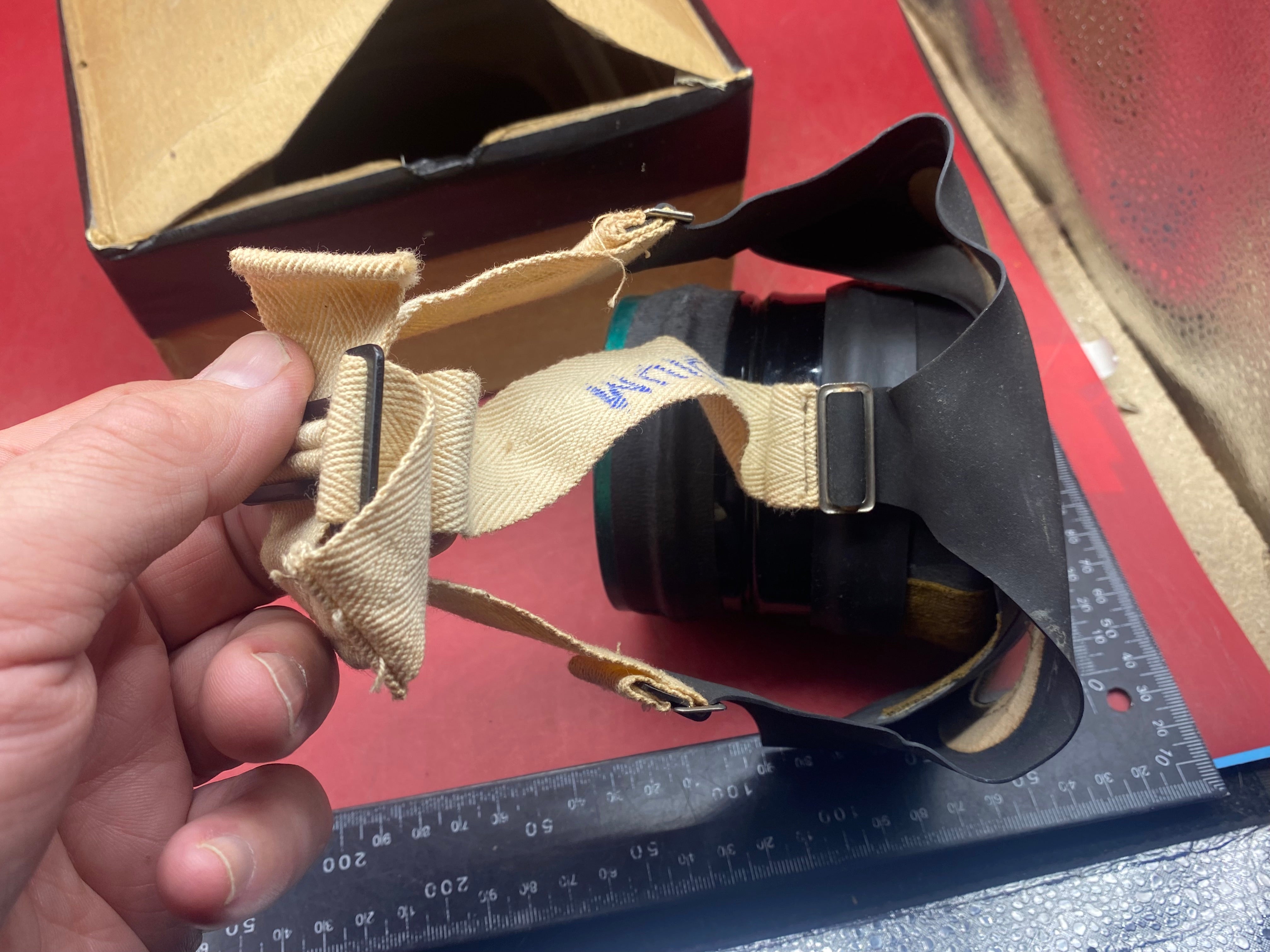 Original WW2 British Home Front Named Civilian Gas Mask in Box of Issue - The Militaria Shop