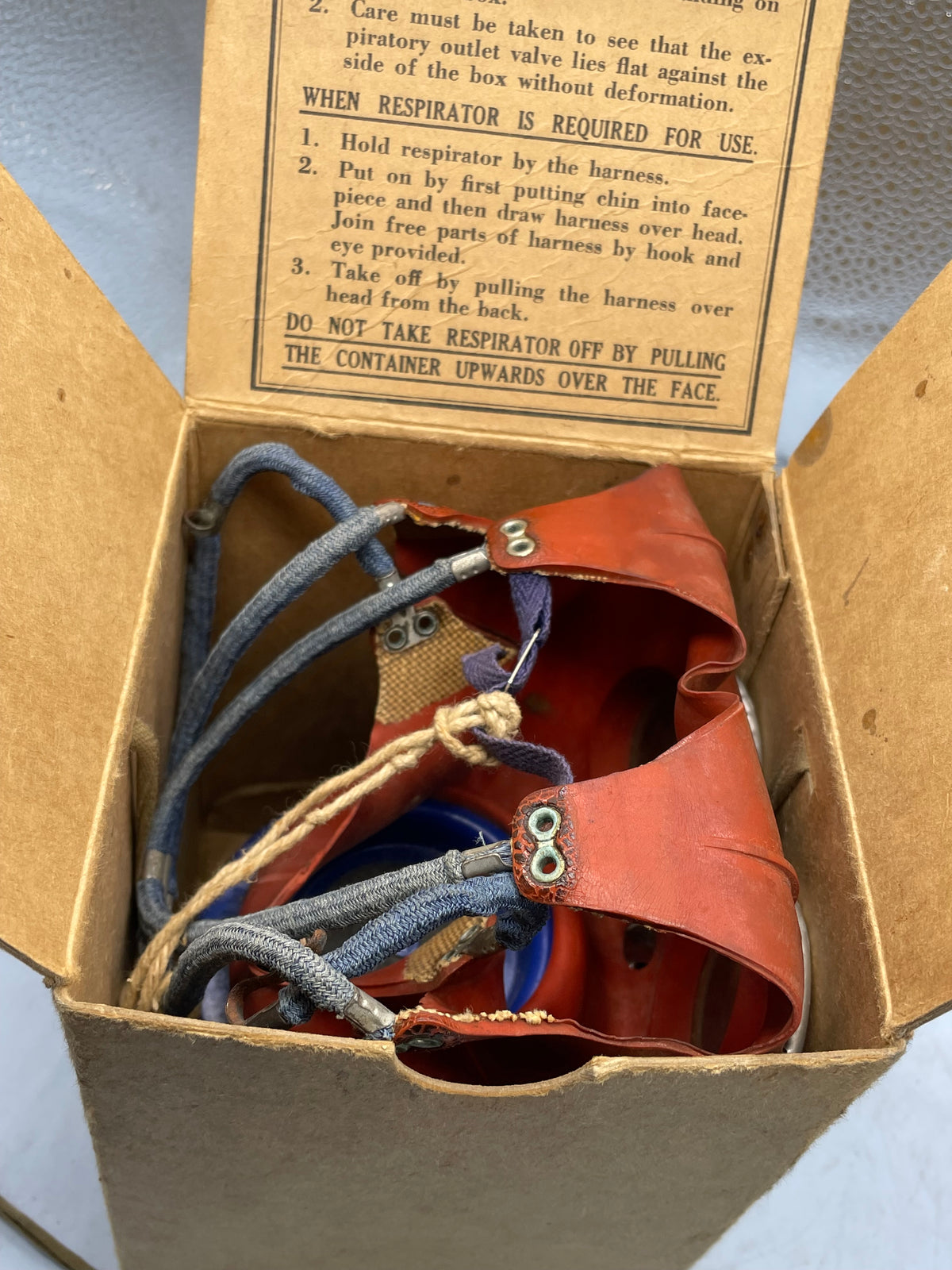 Original WW2 British Home Front Childs Mickey Mouse Gas Mask in original cardboard box with Earplugs - The Militaria Shop
