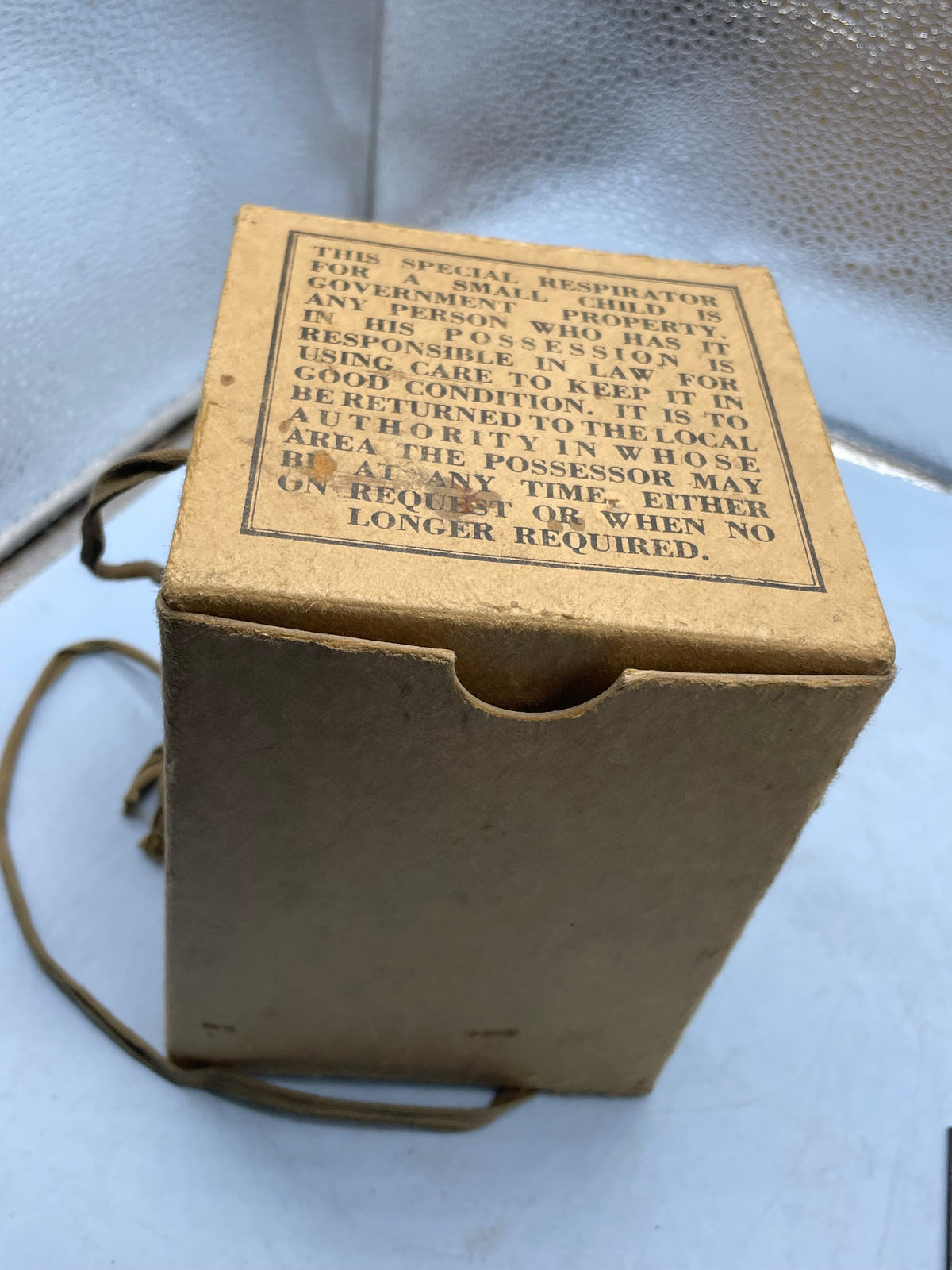 Original WW2 British Home Front Childs Mickey Mouse Gas Mask in original cardboard box with Earplugs - The Militaria Shop
