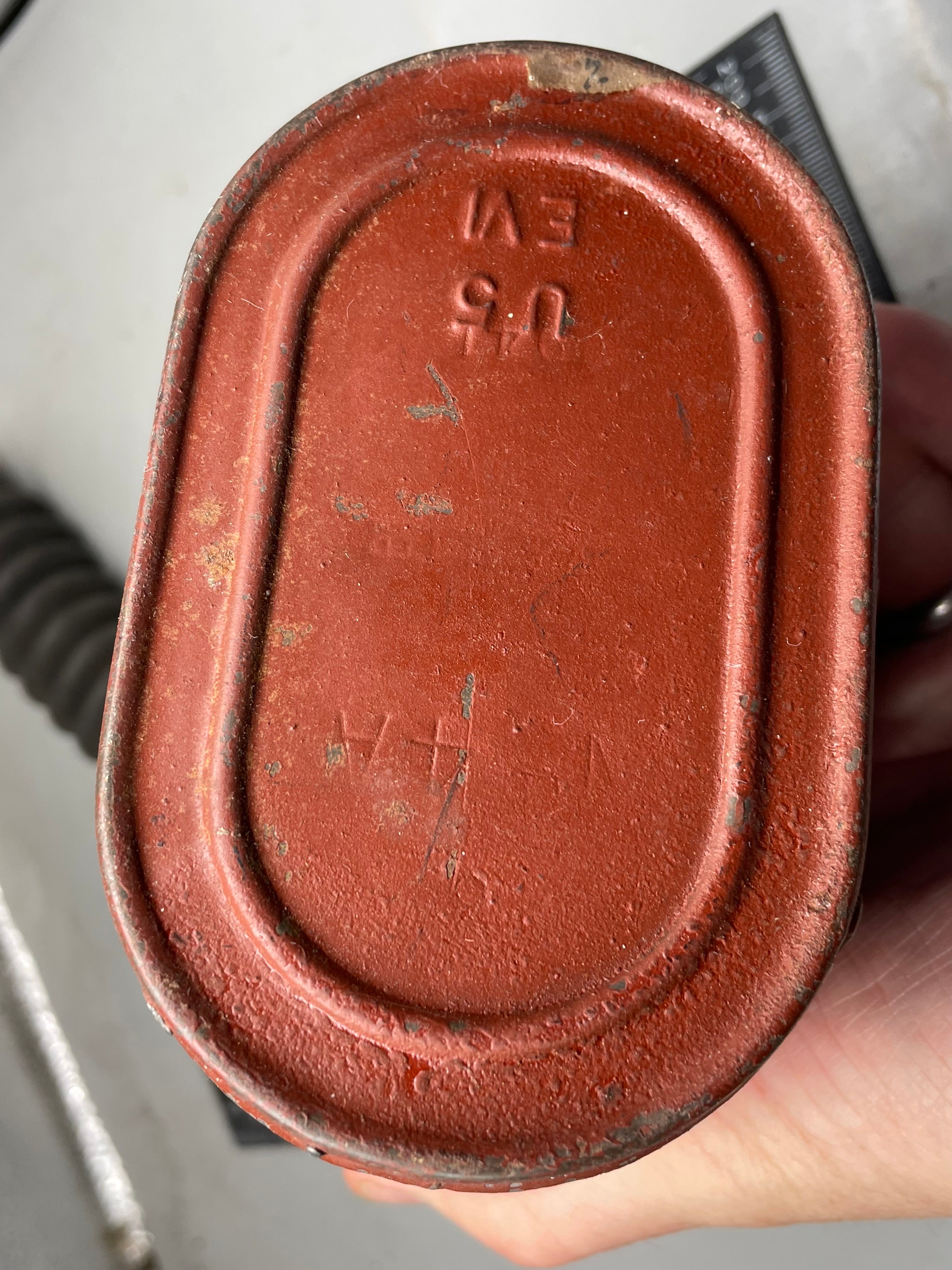 Original WW2 1941 Dated British Army Gas Mask Hose & Filter - The Militaria Shop