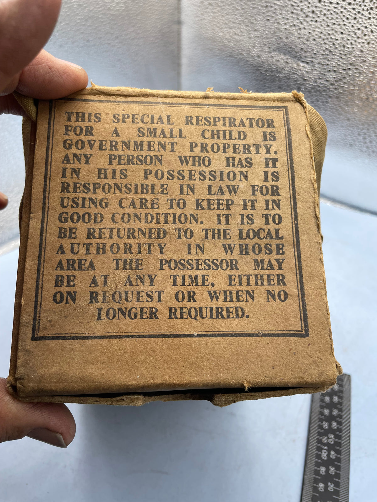 Original WW2 British Home Front Childs Mickey Mouse Gas Mask in the original cardboard box - The Militaria Shop