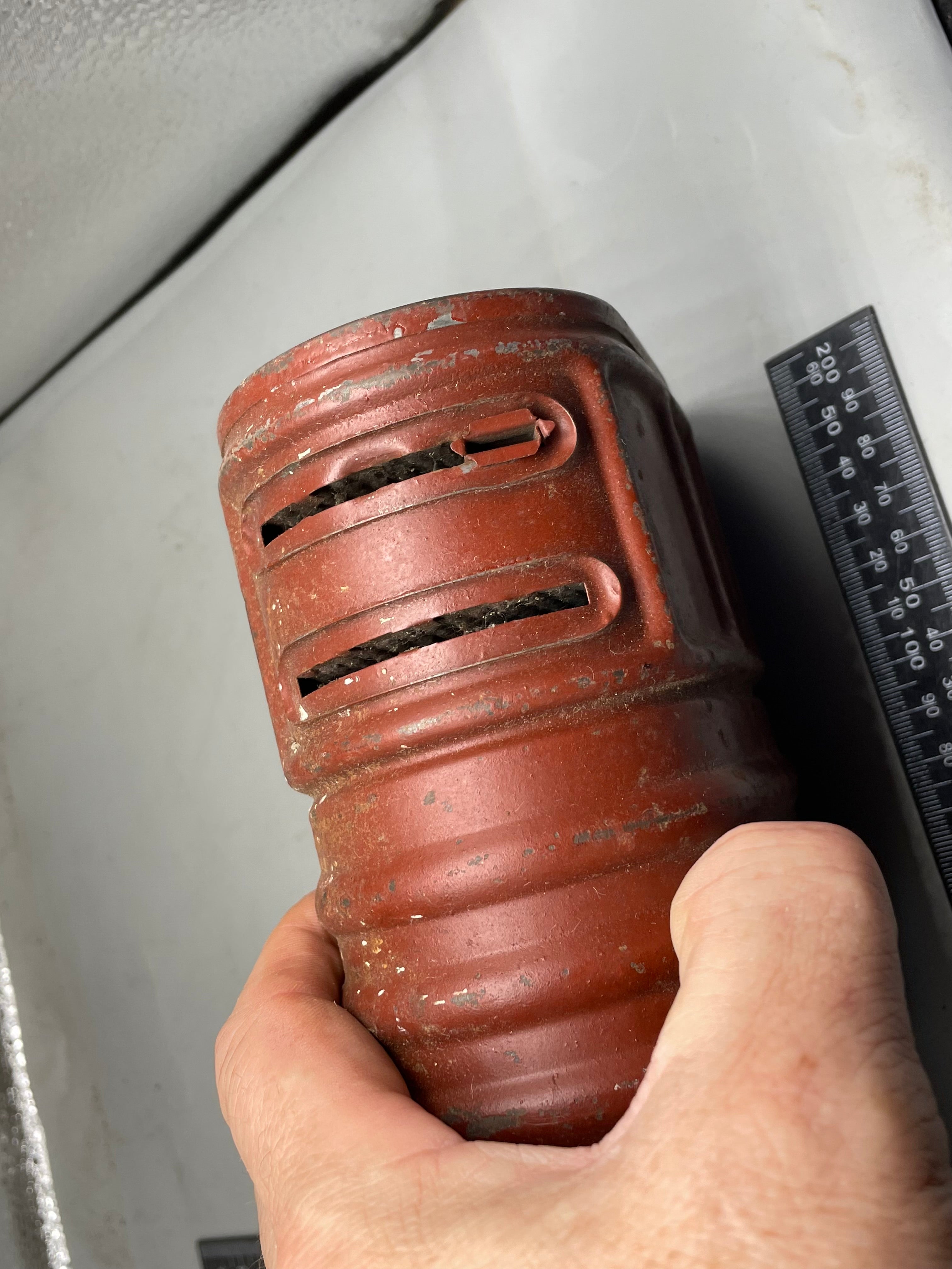Original WW2 1941 Dated British Army Gas Mask Hose & Filter - The Militaria Shop