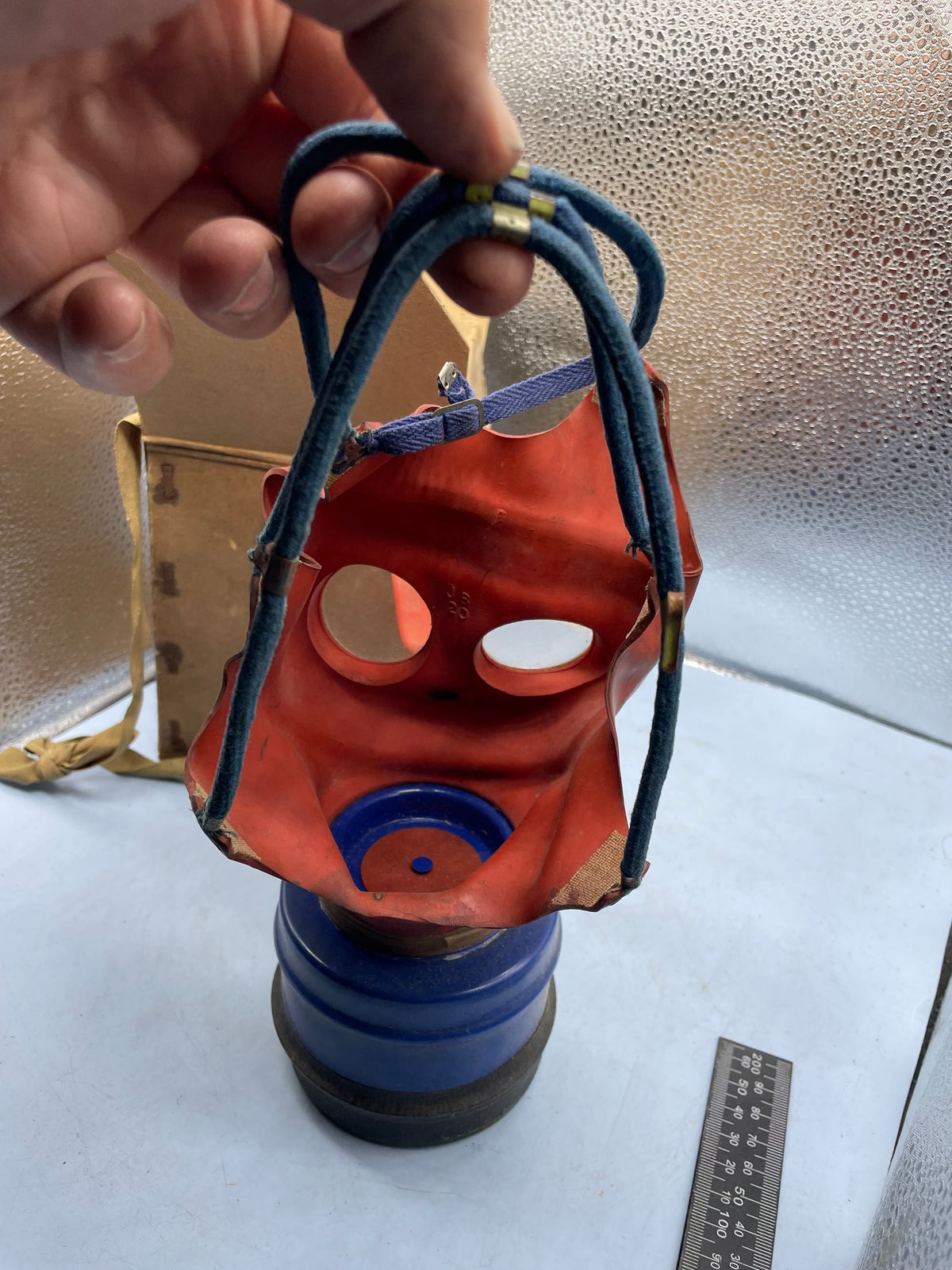 Original WW2 British Home Front Childs Mickey Mouse Gas Mask in the original cardboard box - The Militaria Shop