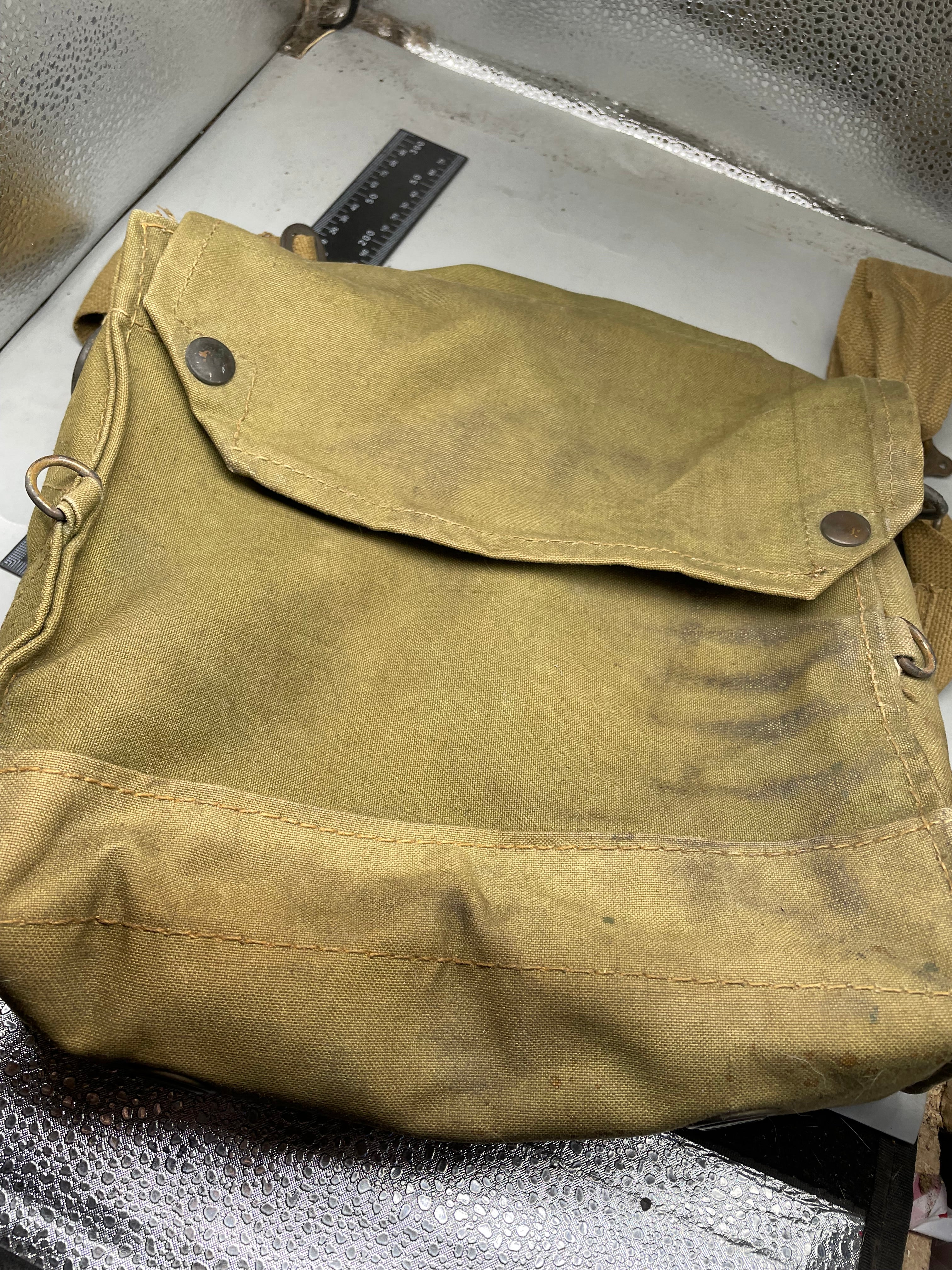 Original WW2 Long Hose British Army Gas Mask & Bag 1941 Dated - The Militaria Shop