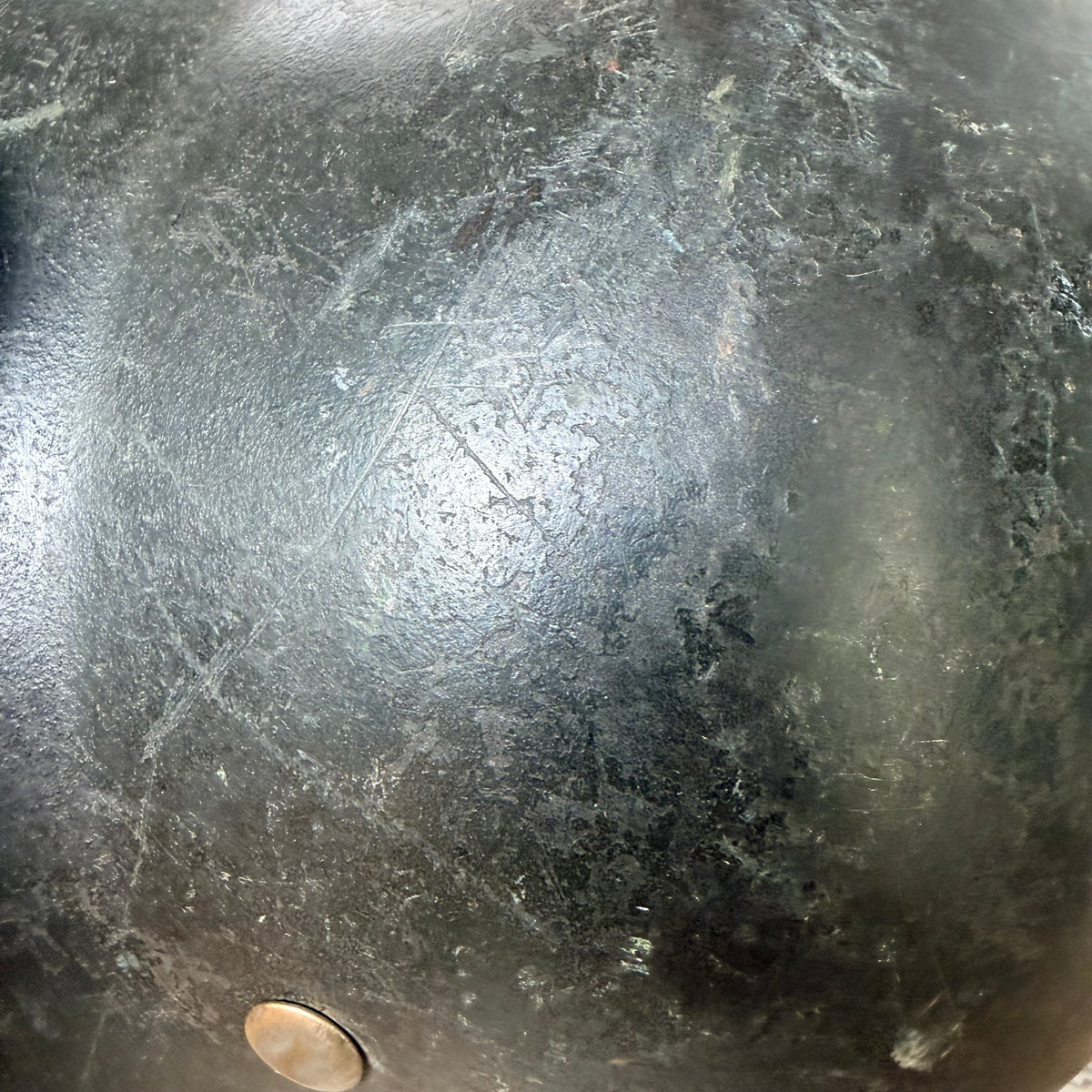 Original WW2 German Army Combat Helmet M40 Single Decal with Liner - The Militaria Shop
