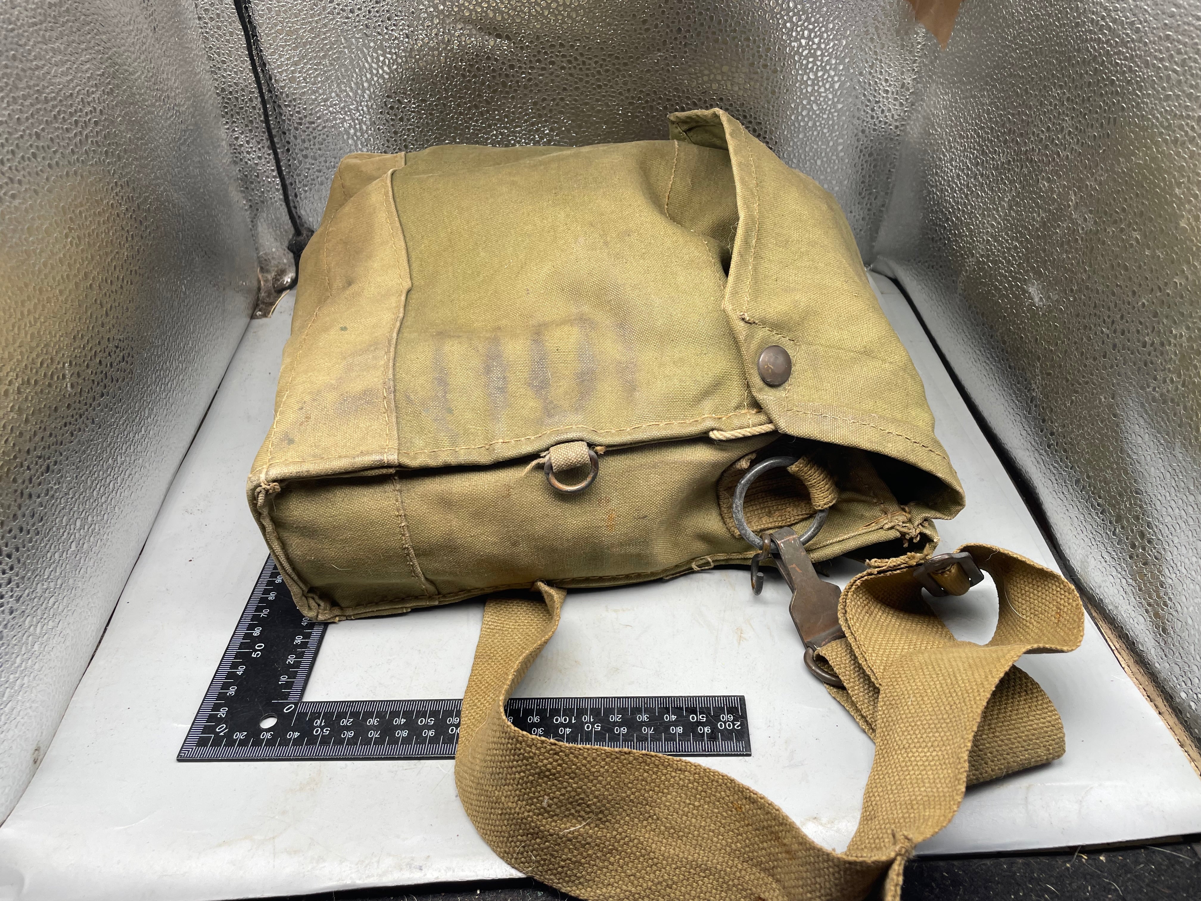 Original WW2 Long Hose British Army Gas Mask & Bag 1941 Dated - The Militaria Shop