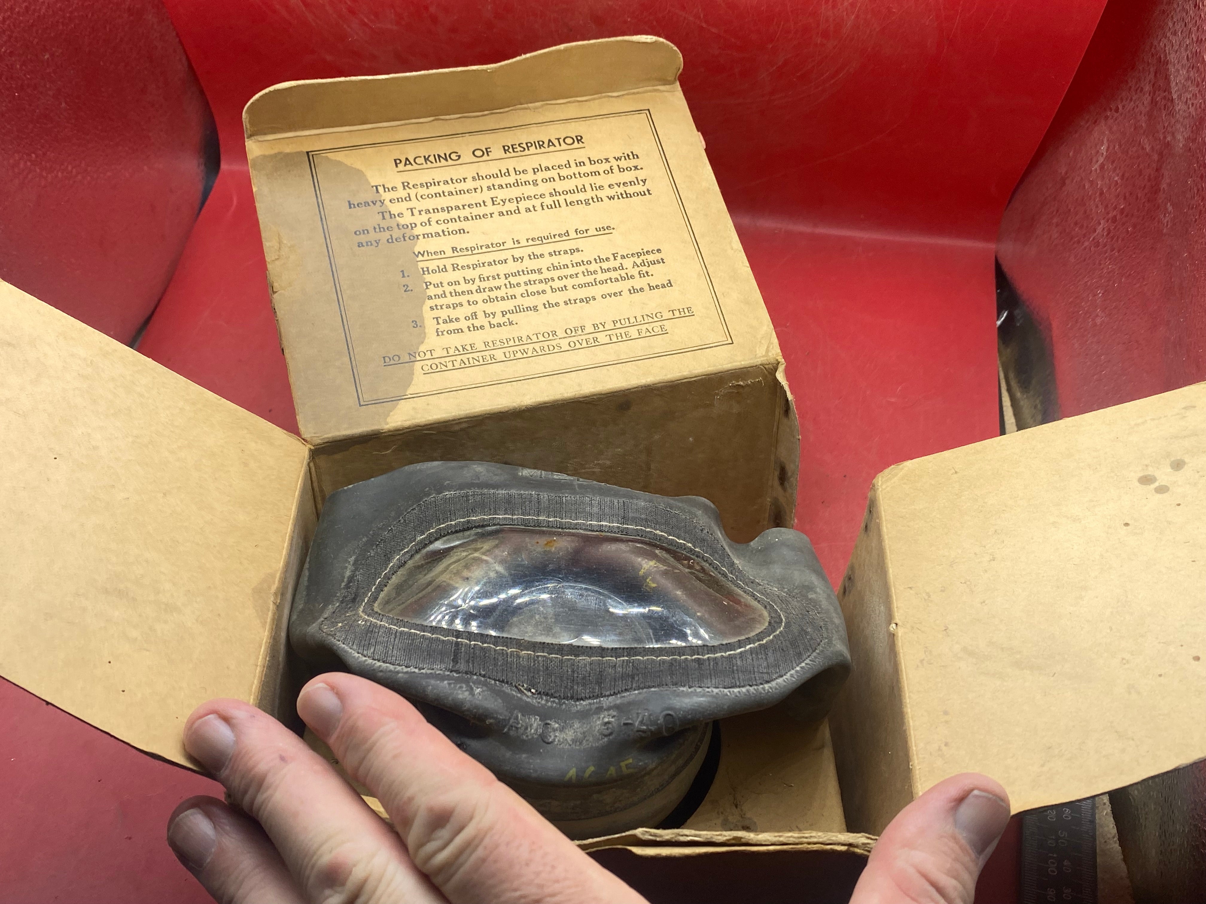 Original WW2 British Home Front Labelled Civilian Gas Mask in Box of Issue - The Militaria Shop