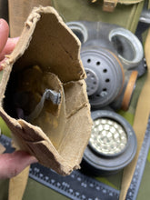 Load image into Gallery viewer, Original British Army Assault Gas Mask in Bag with Goggle Packets