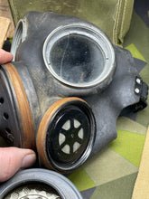 Load image into Gallery viewer, Original British Army Assault Gas Mask in Bag with Goggle Packets