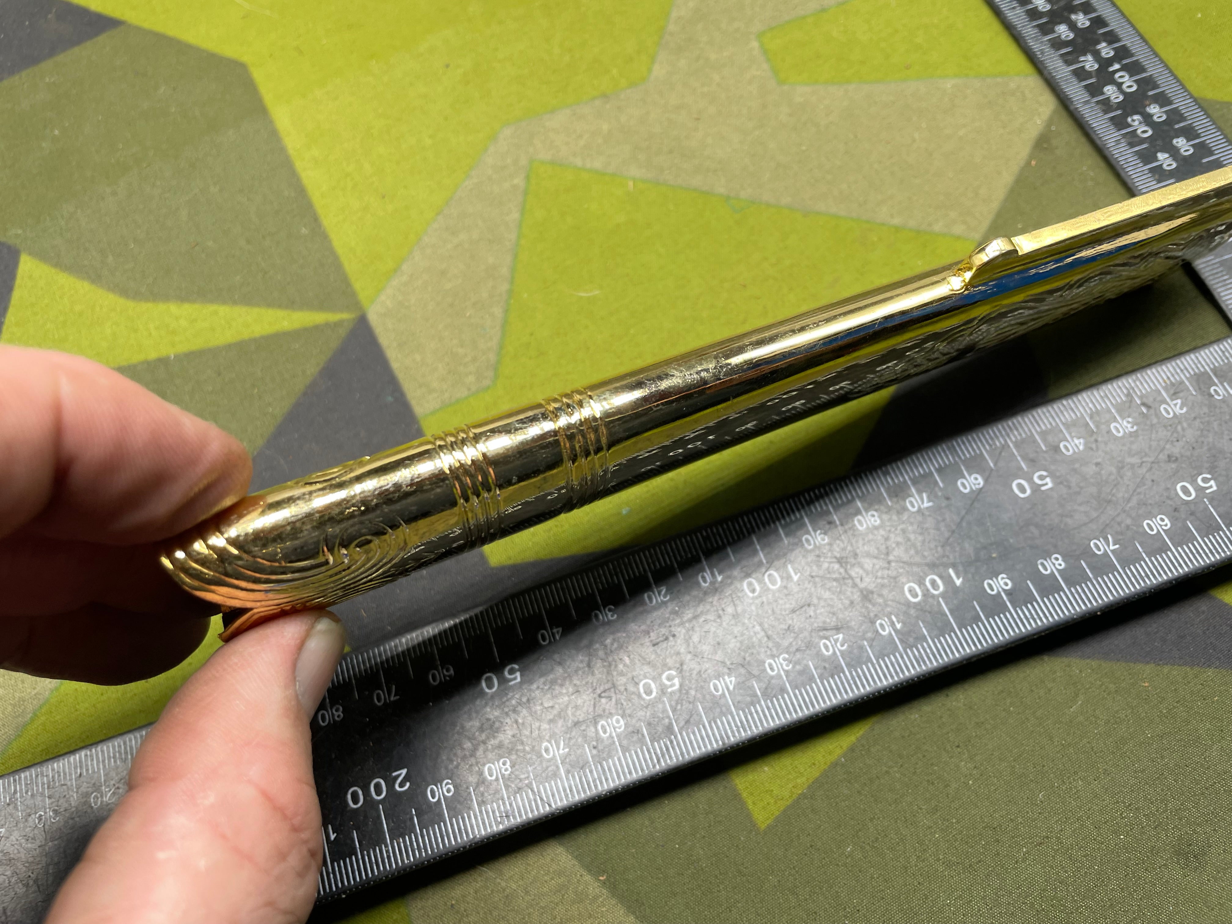 Original British Royal Navy Officer's Gilt Sword Chape - The Militaria Shop