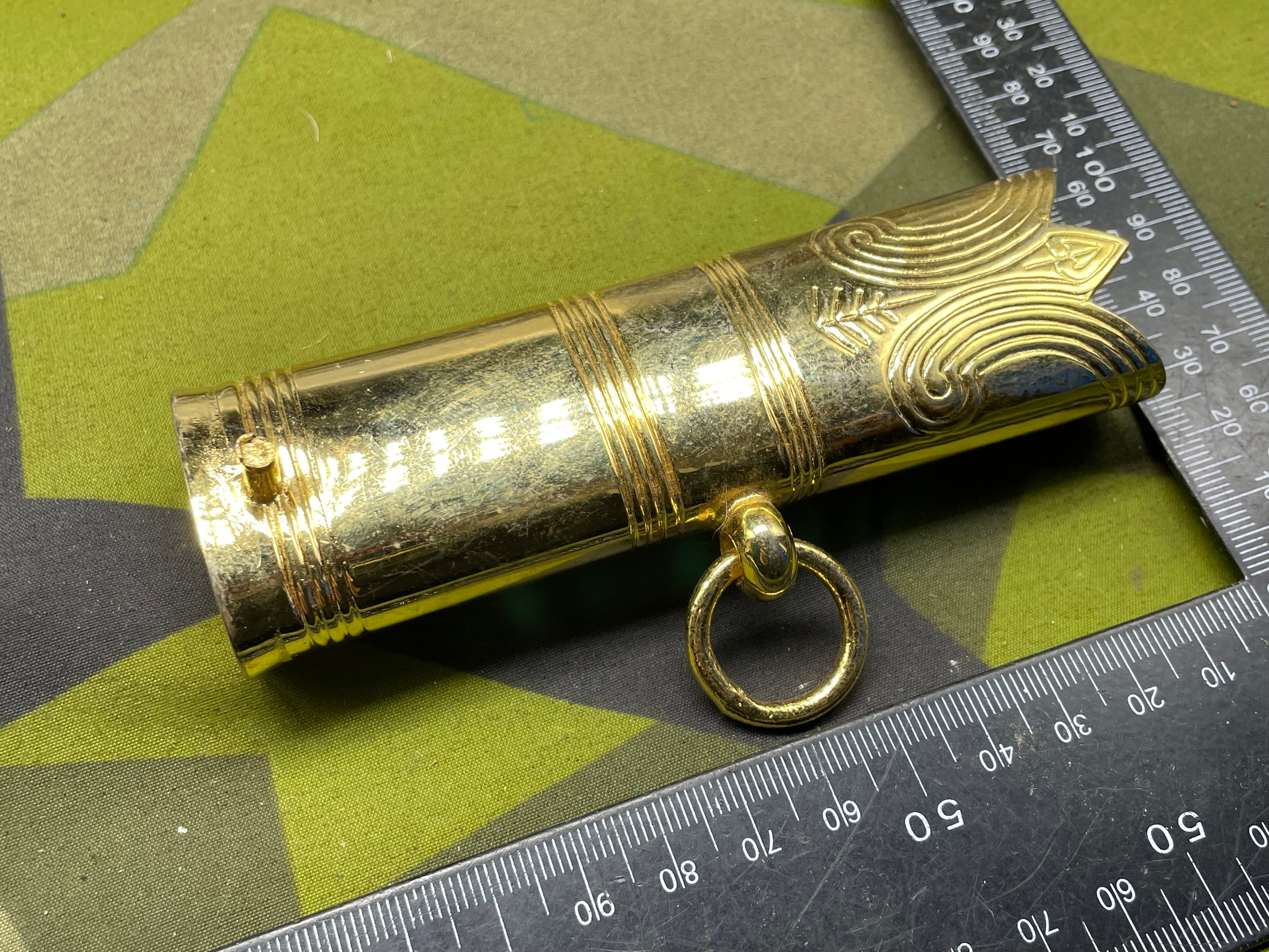 Original British Royal Navy Officer's Gilt Sword Scabbard Throat - The Militaria Shop