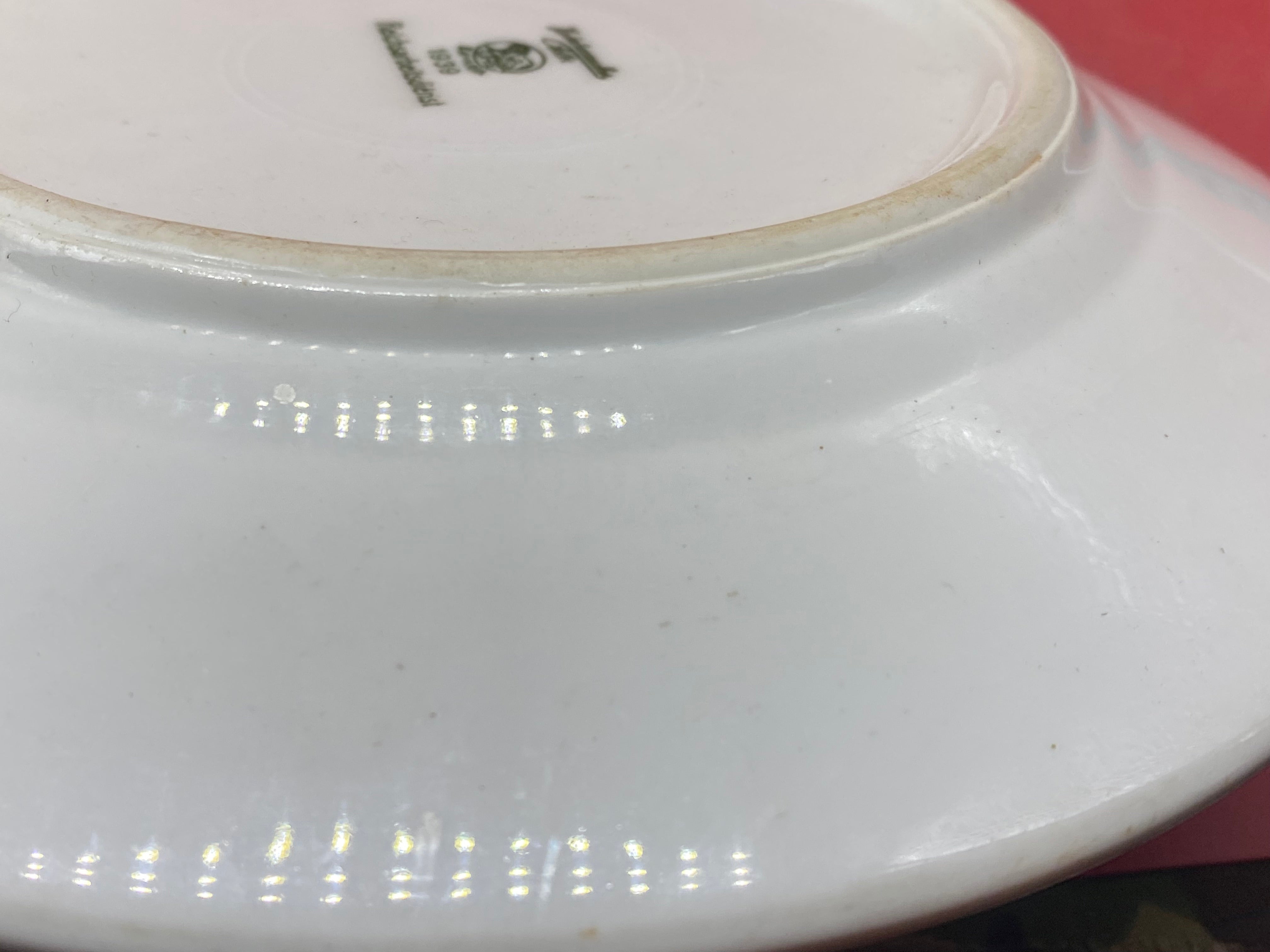 Large Heavy WW2 German RAD White Porcelain Plate. - The Militaria Shop