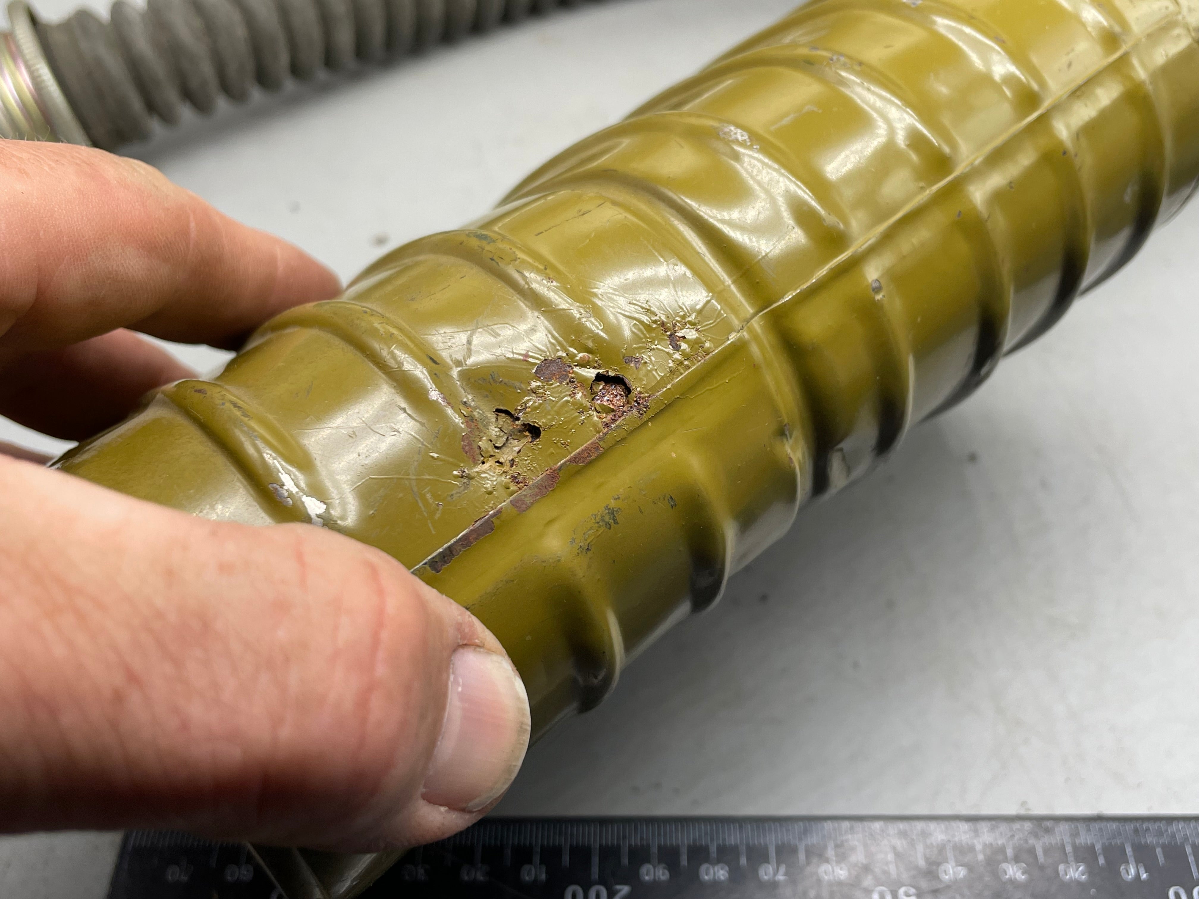 Polish Army Gas Mask Filter and Tube - The Militaria Shop