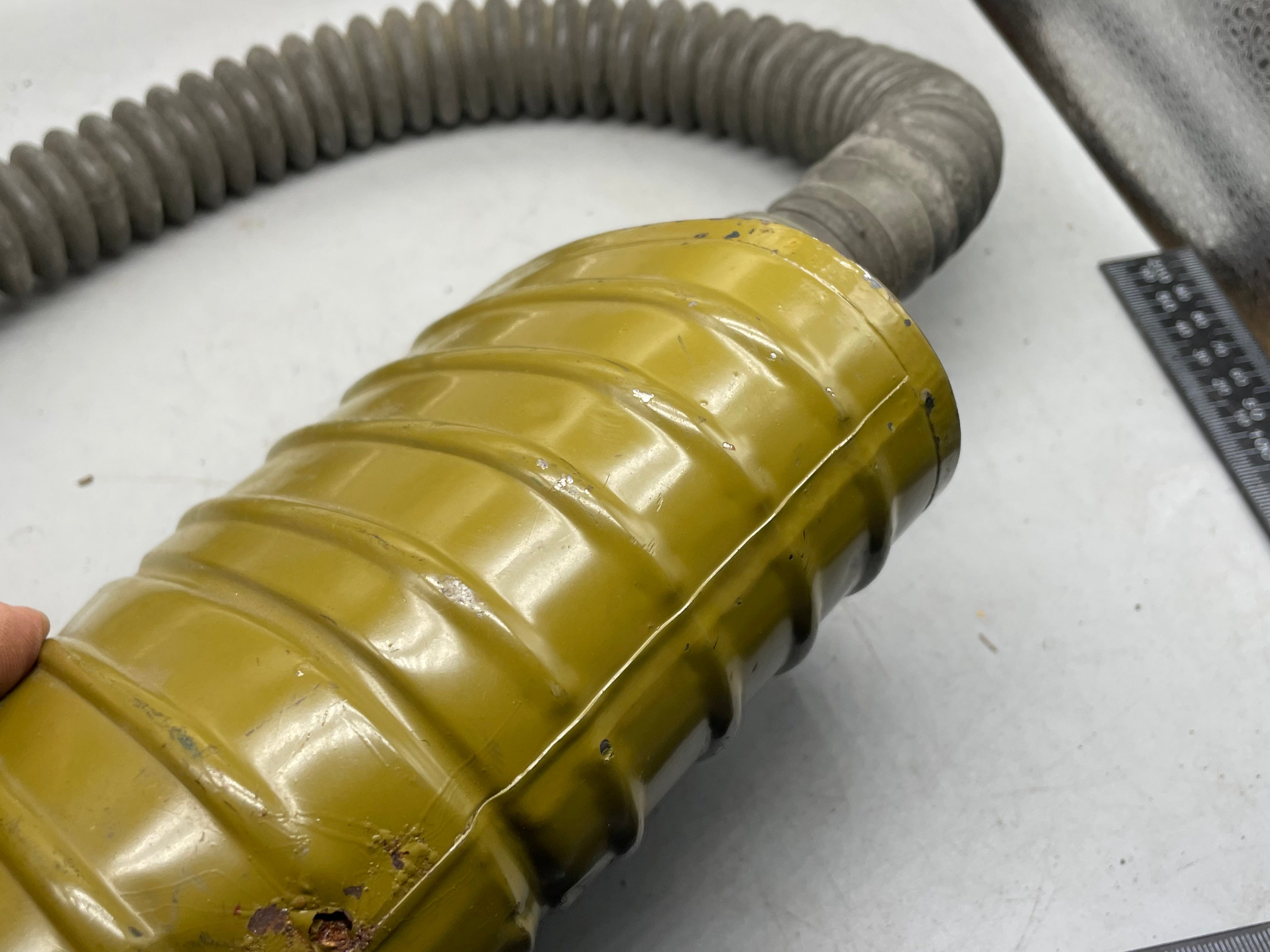 Polish Army Gas Mask Filter and Tube - The Militaria Shop