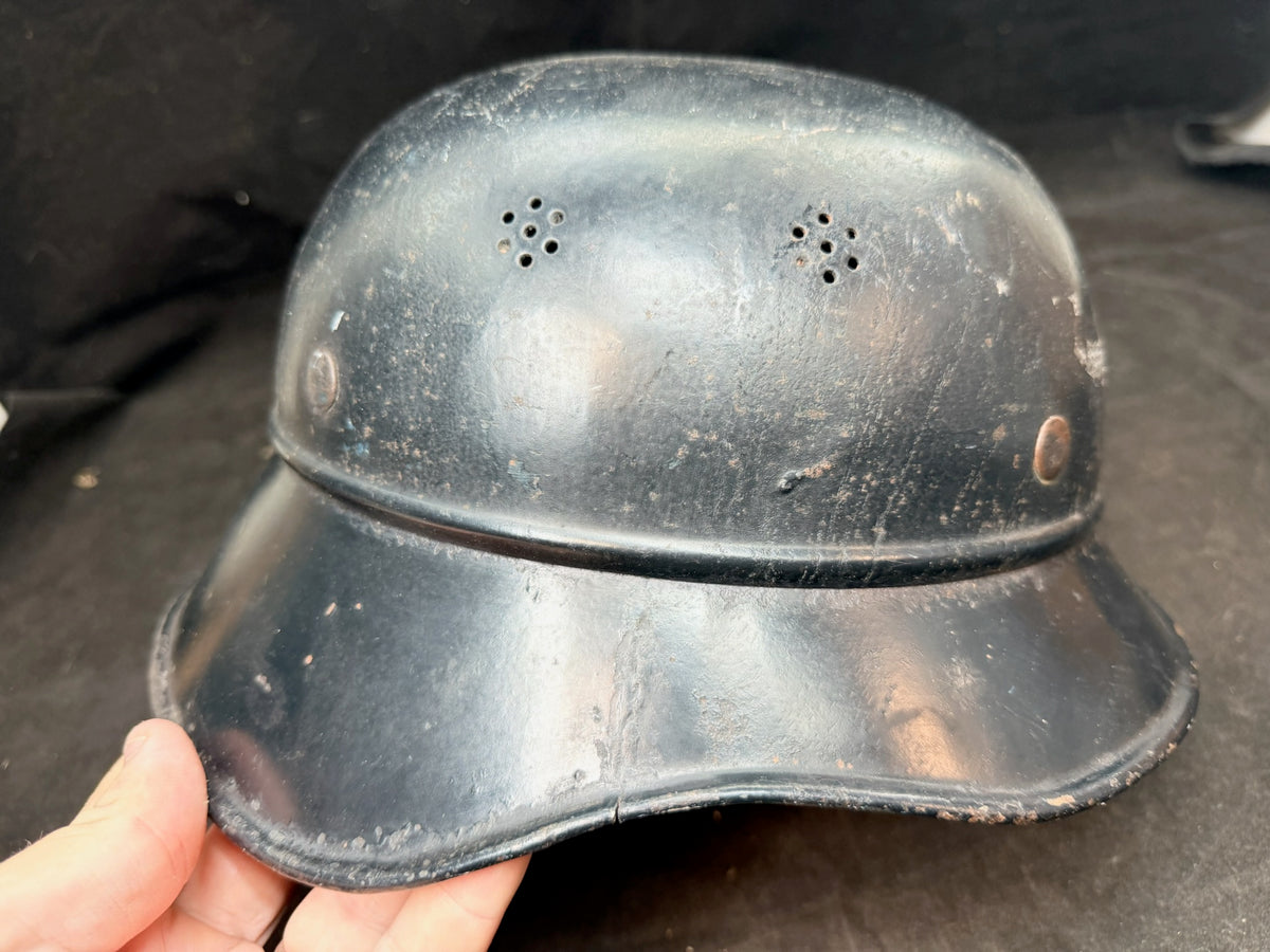 Original WW2 German M38 Luftschutz Gladiator Helmet - Complete - The Militaria Shop