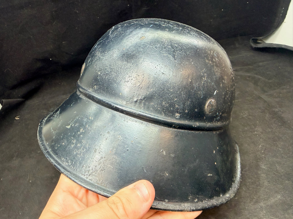 Original WW2 German M38 Luftschutz Gladiator Helmet - Complete - The Militaria Shop