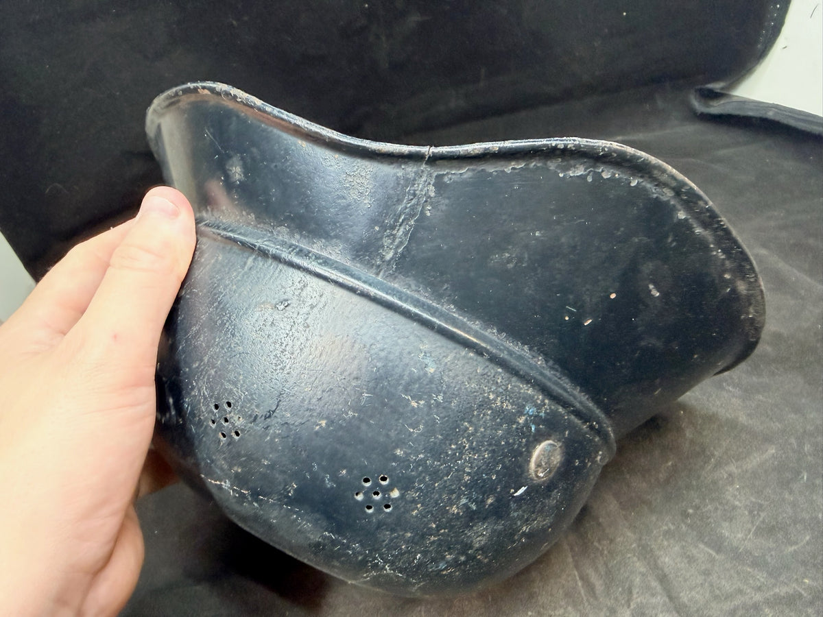Original WW2 German M38 Luftschutz Gladiator Helmet - Complete - The Militaria Shop