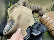 Load image into Gallery viewer, Original WW2 British Army GSR General Service Respirator Gas Mask Set (Coloured Filter)