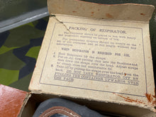 Charger l'image dans la galerie, Original WW2 British Home Front Civilian Gas Mask in Cardboard Box - for parts