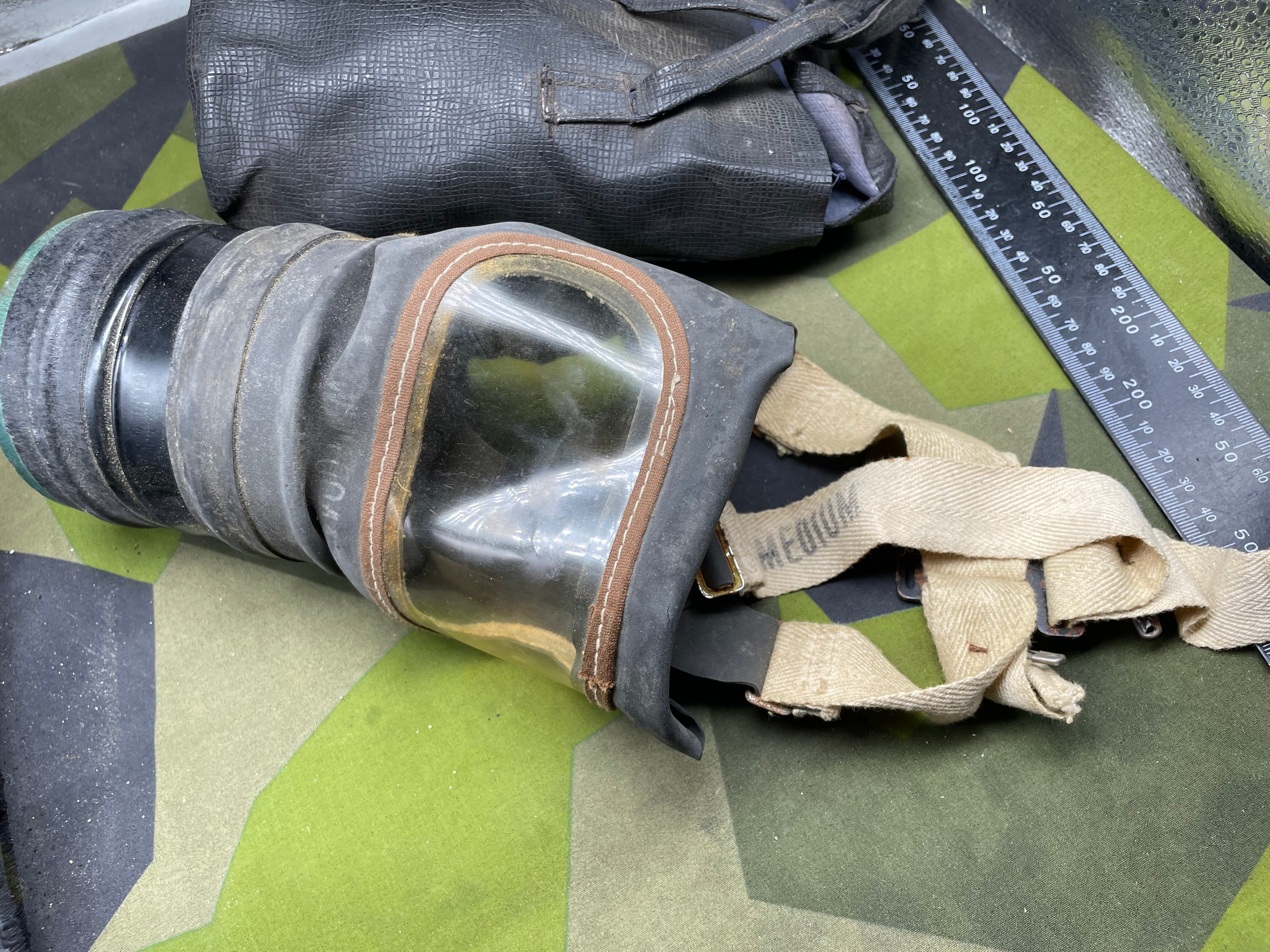 Original WW2 British Home Front Civilian Gas Mask in Rexine Case - The Militaria Shop