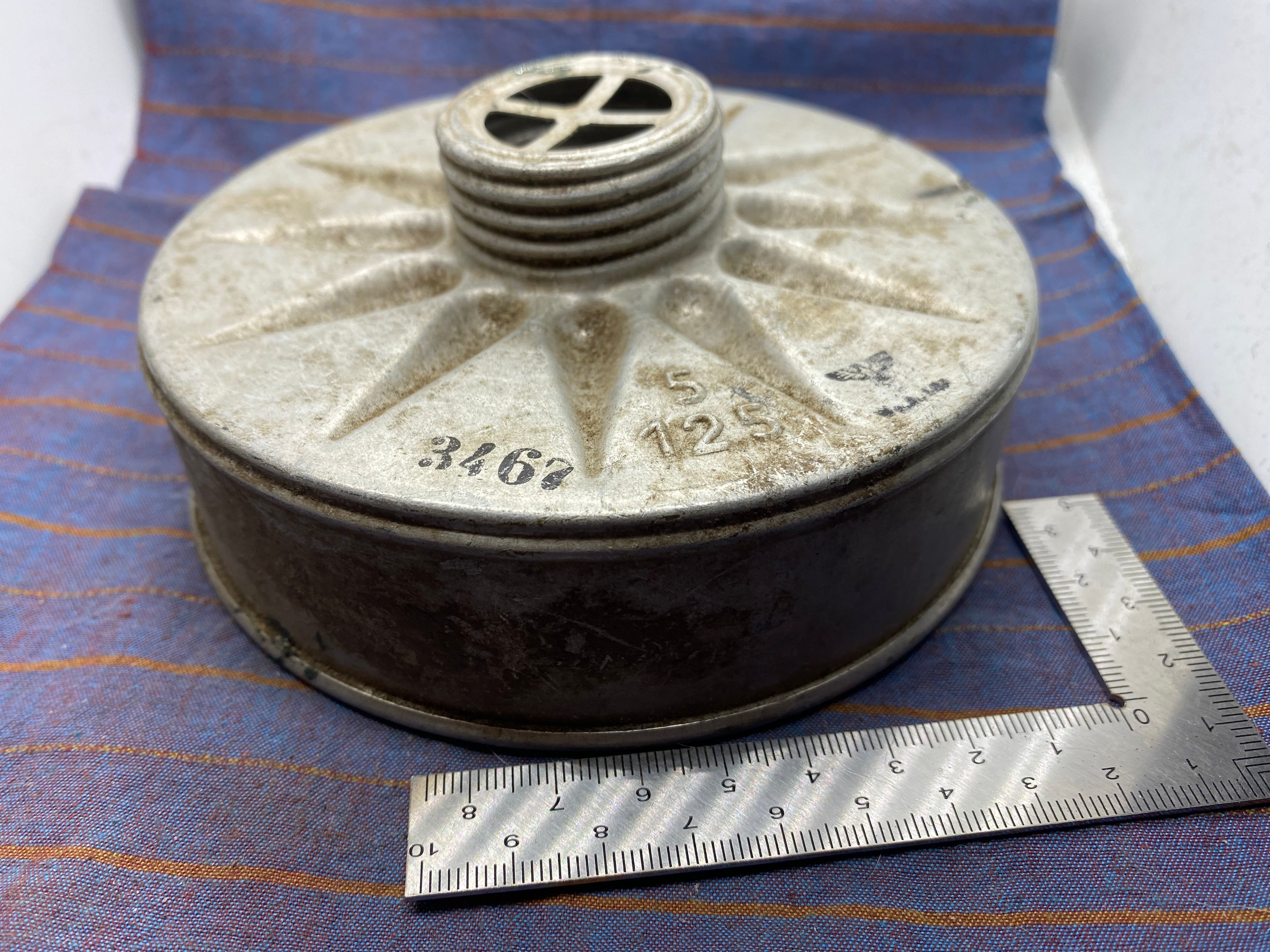 Original WW2 German Home Front Civilian Gas Mask Filter - 1938 Dated - The Militaria Shop