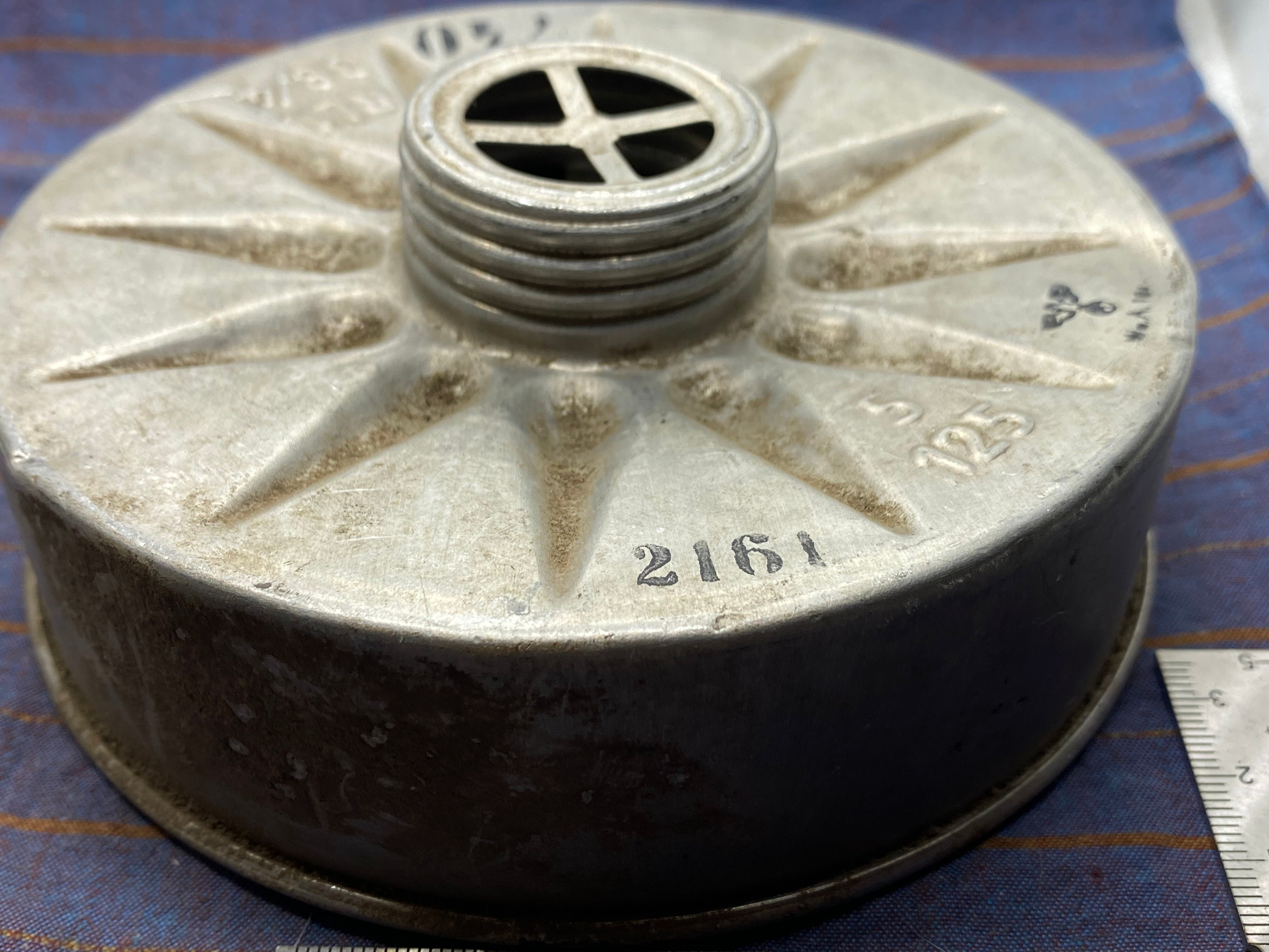 Original WW2 German Home Front Civilian Gas Mask Filter - 1938 Dated - The Militaria Shop