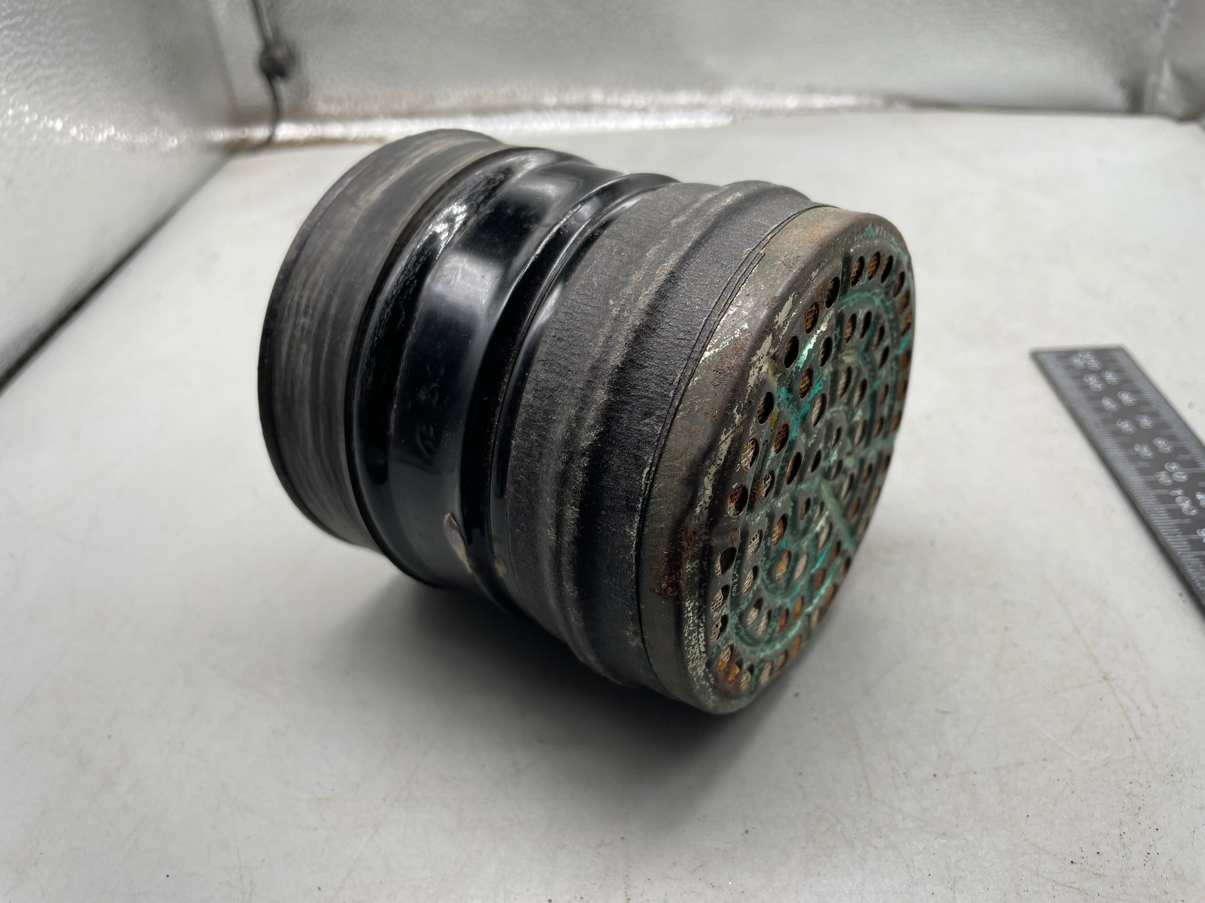 Original WW2 British Home Front Civilian Gas Mask Filter - The Militaria Shop