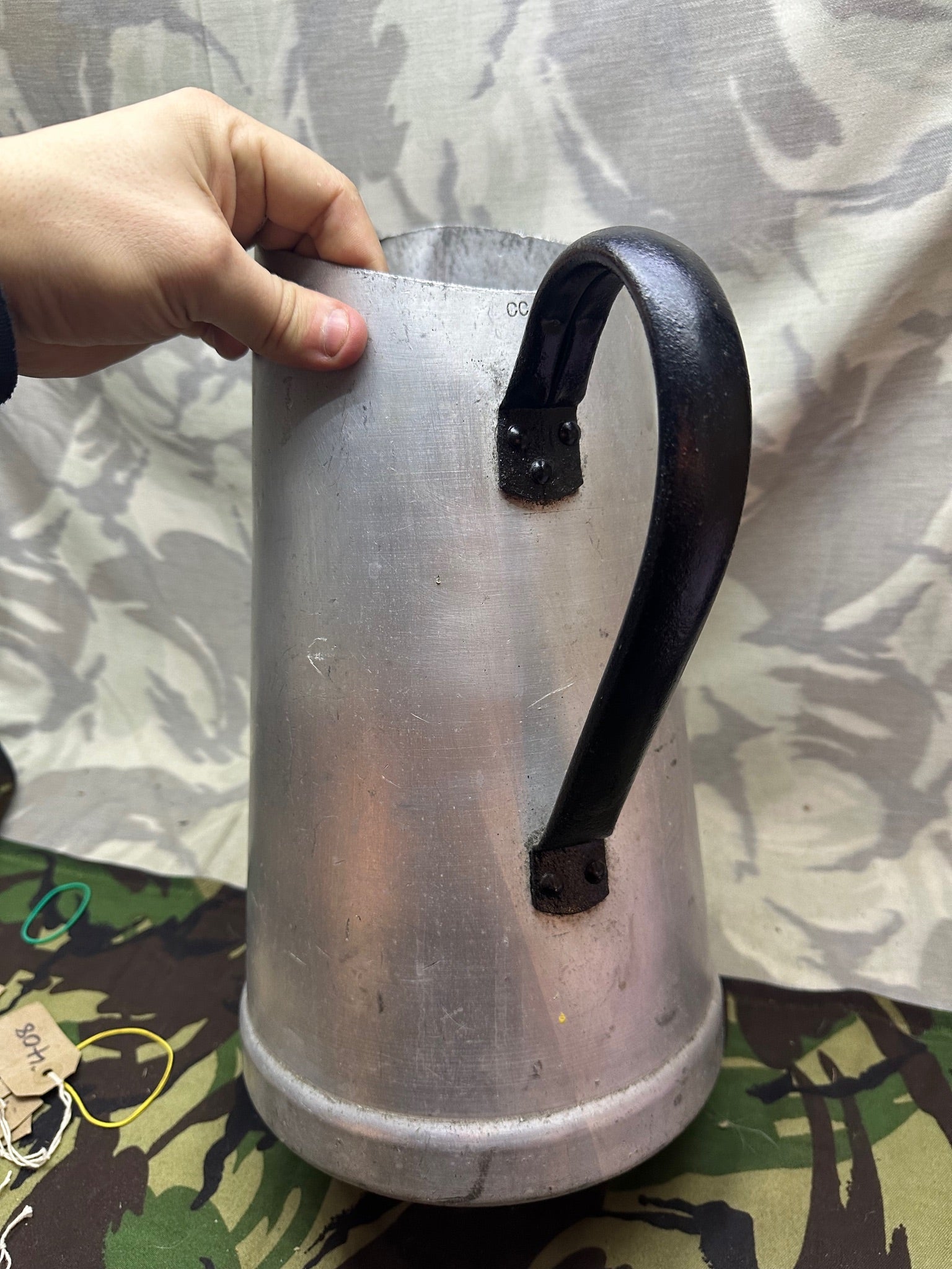 Original WW2 German Luftwaffe F.L.U.V Alloy Water Jug 1940 Dated - The Militaria Shop