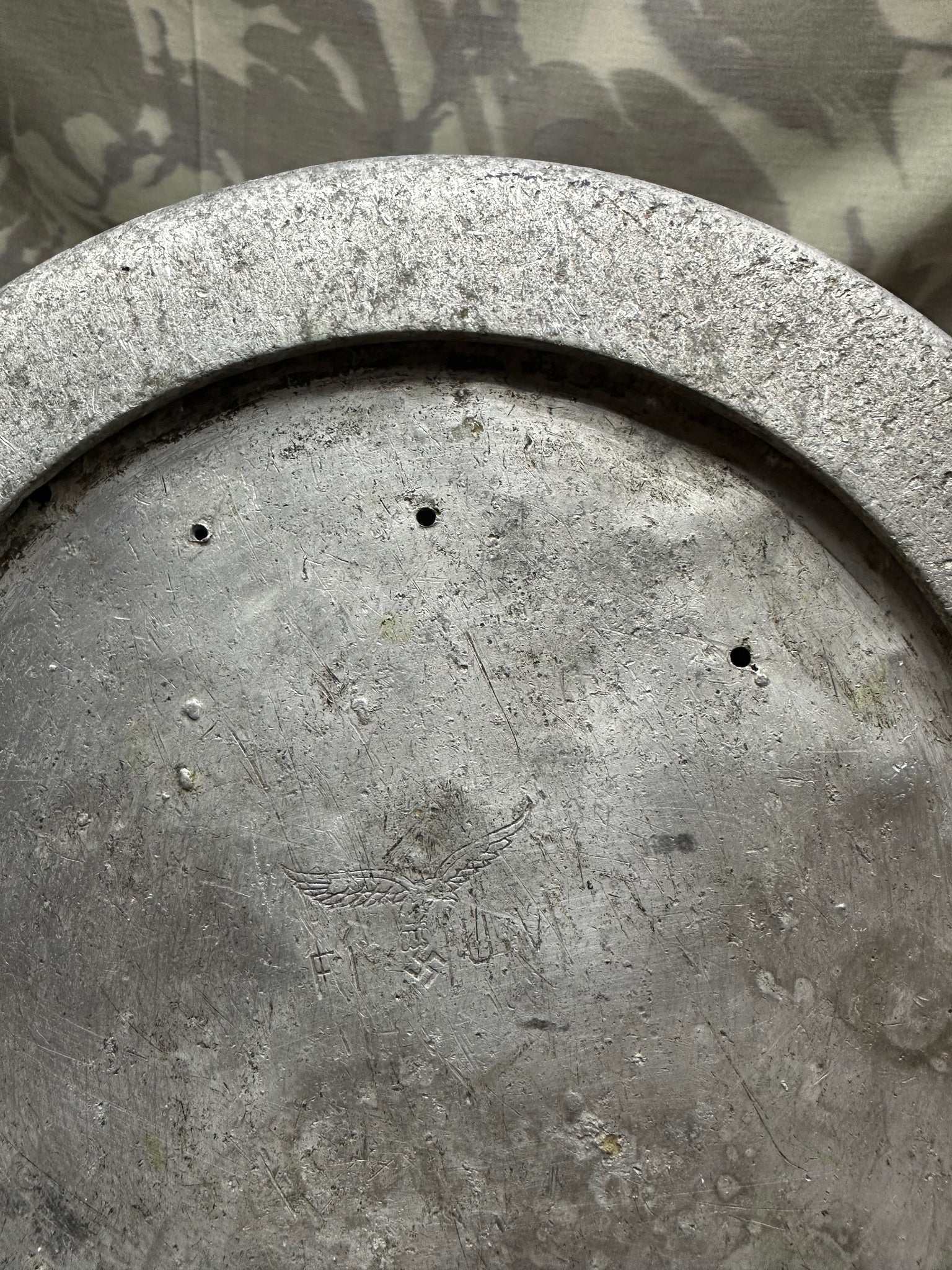 Original WW2 German Luftwaffe F.L.U.V Alloy Water Jug 1940 Dated - The Militaria Shop