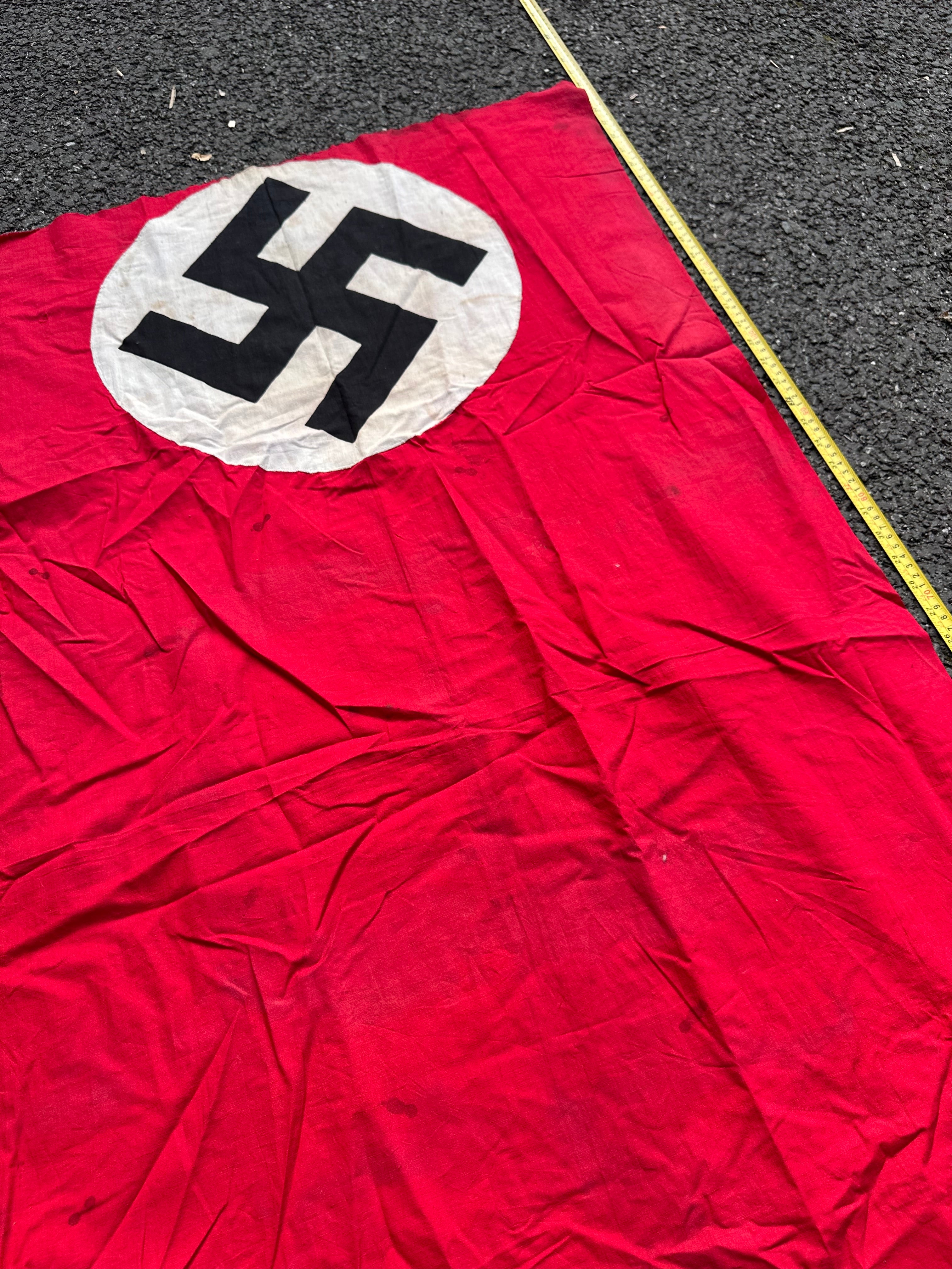 Original WW2 German Army Building Flag Banner - Veteran Bring Back - The Militaria Shop