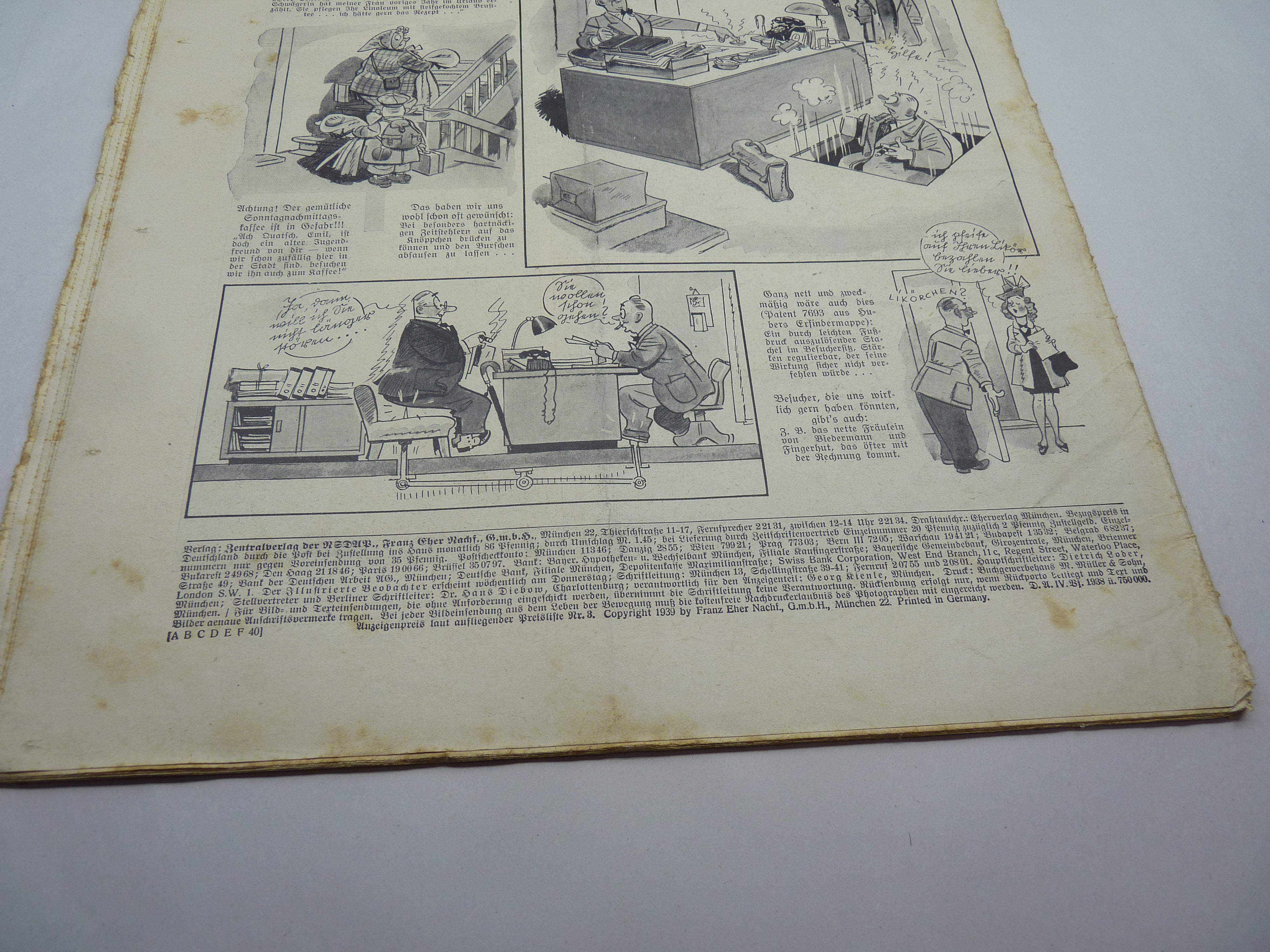 JB Juustrierter Beobachter NSDAP Magazine Original WW2 German - 8th June 1939 - The Militaria Shop