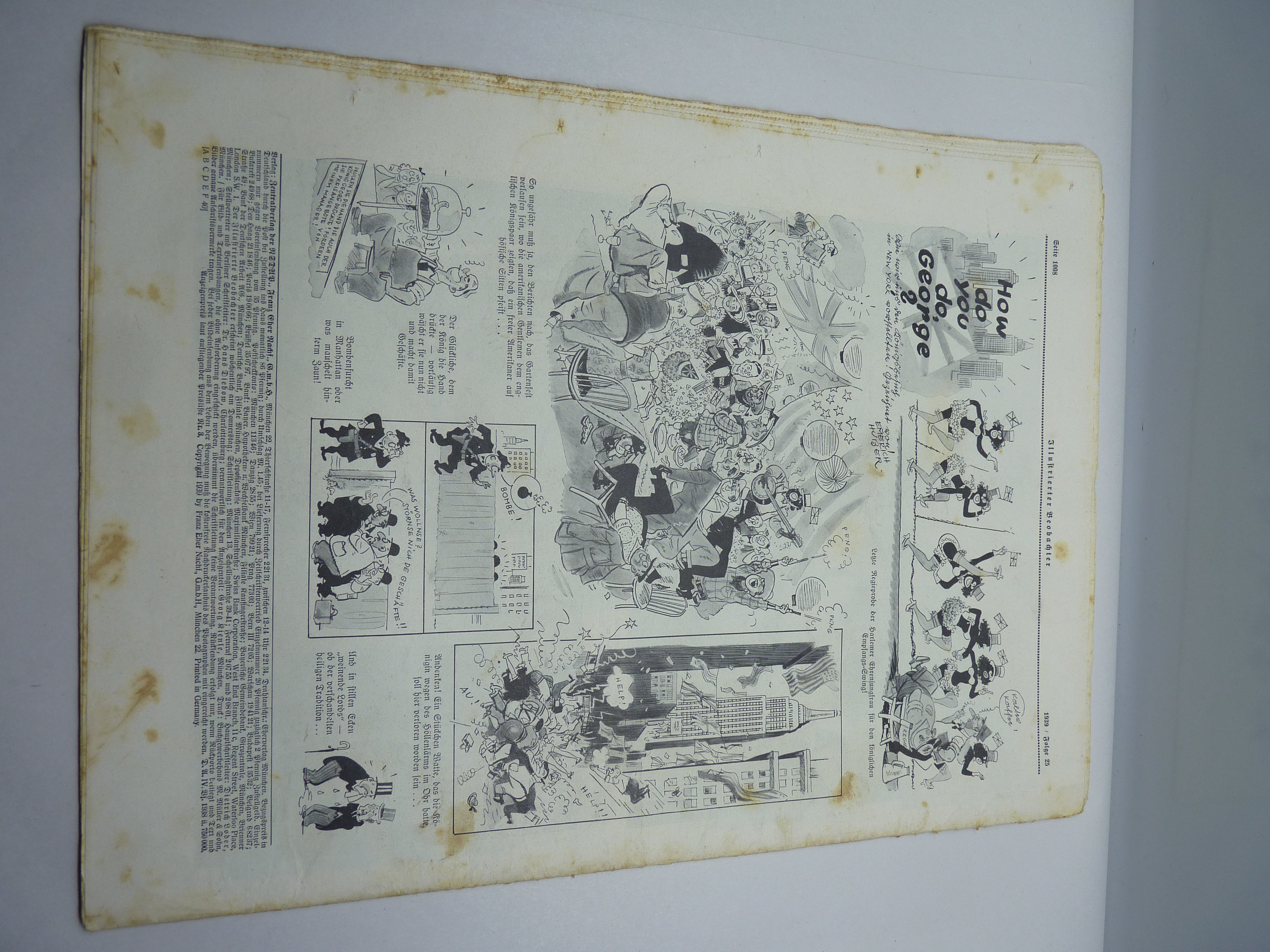 JB Juustrierter Beobachter NSDAP Magazine Original WW2 German - 22nd June 1939 - The Militaria Shop