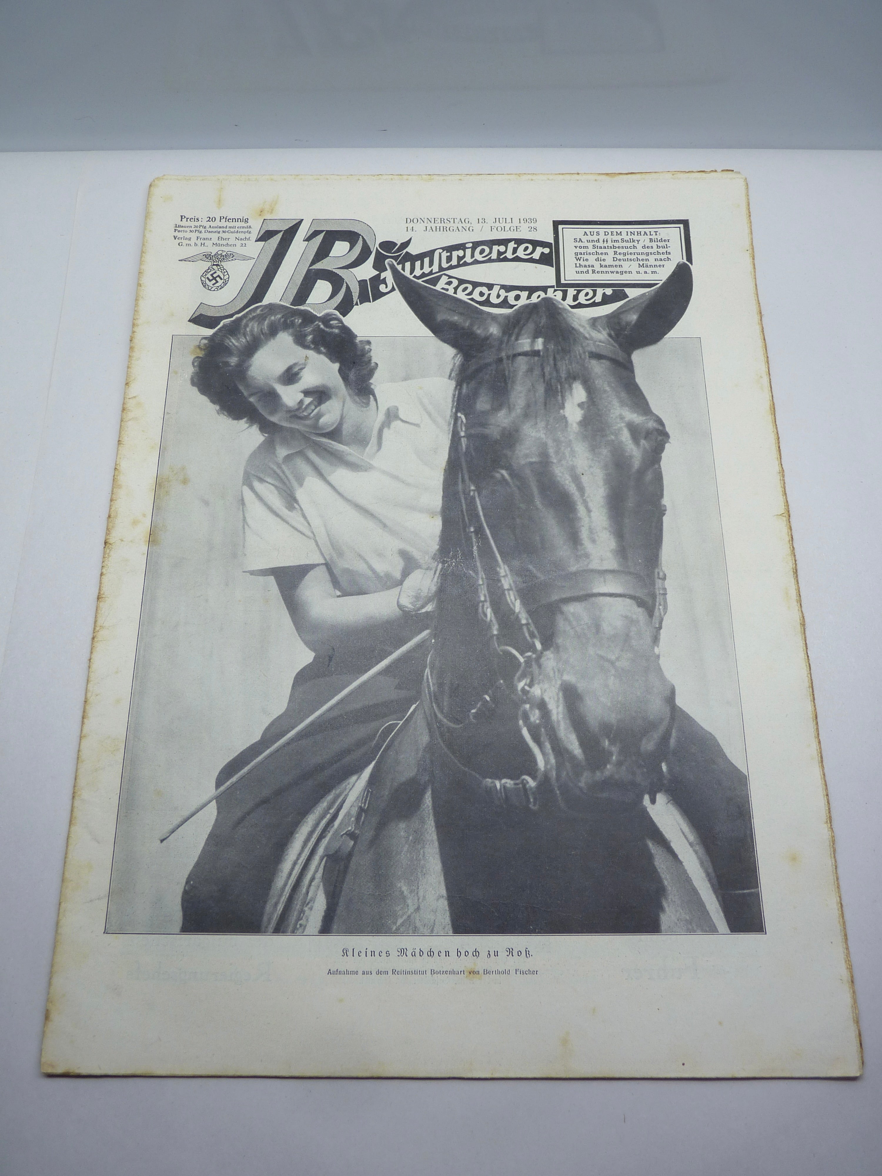 JB Juustrierter Beobachter NSDAP Magazine Original WW2 German - 13th July 1939 - The Militaria Shop