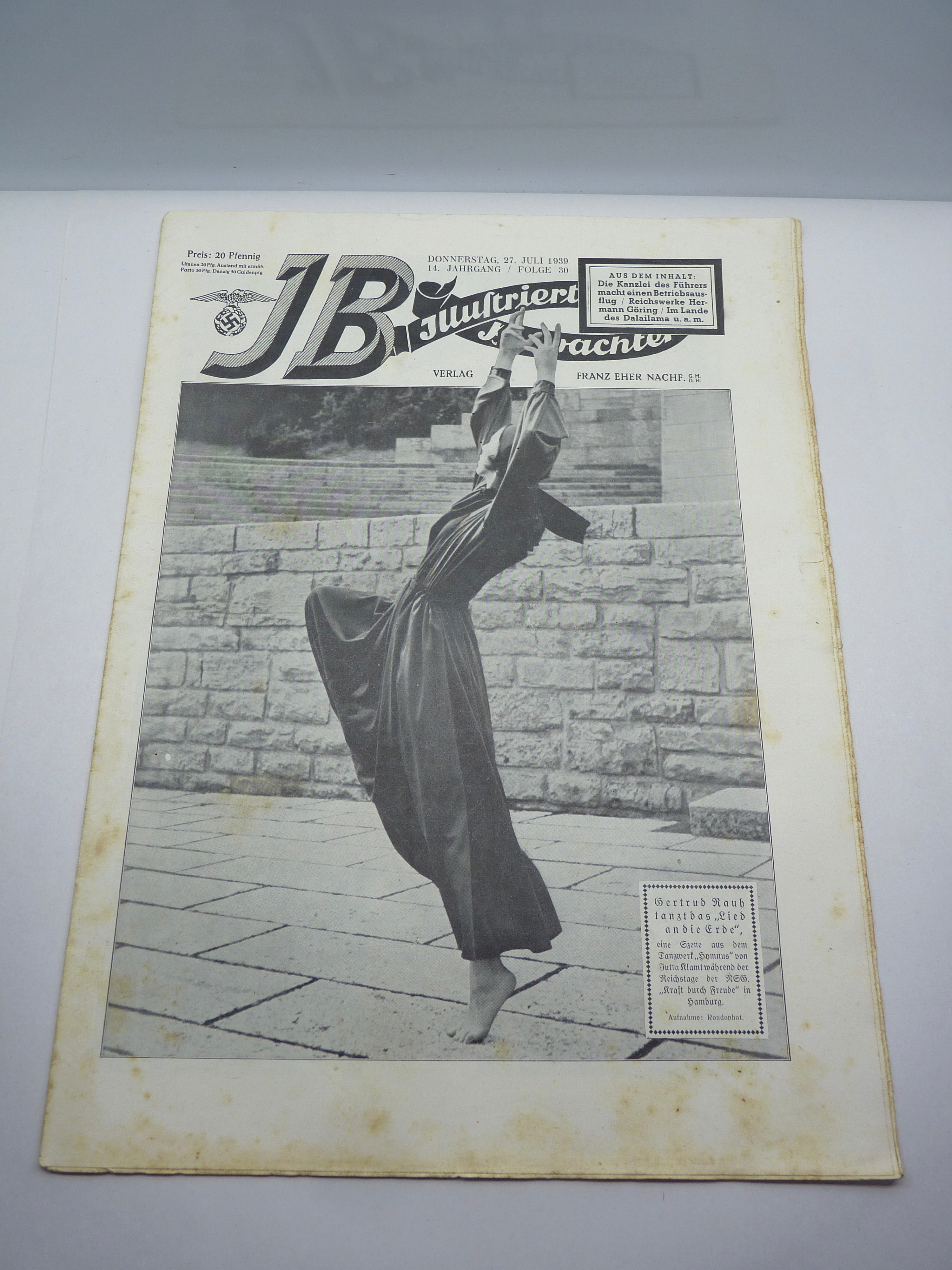 JB Juustrierter Beobachter NSDAP Magazine Original WW2 German - 27th July 1939 - The Militaria Shop