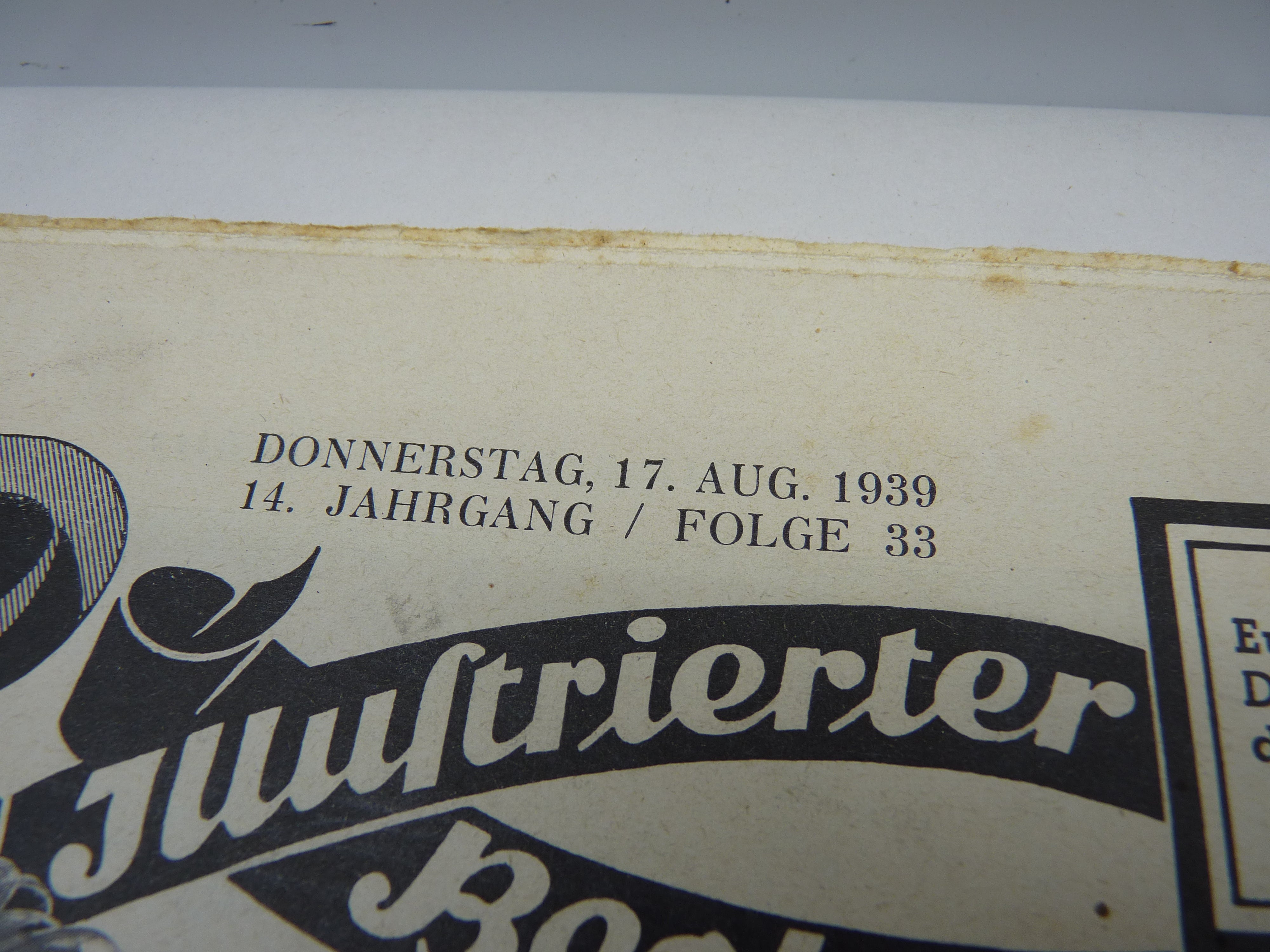 JB Juustrierter Beobachter NSDAP Magazine Original WW2 German - 17th August 1939 - The Militaria Shop