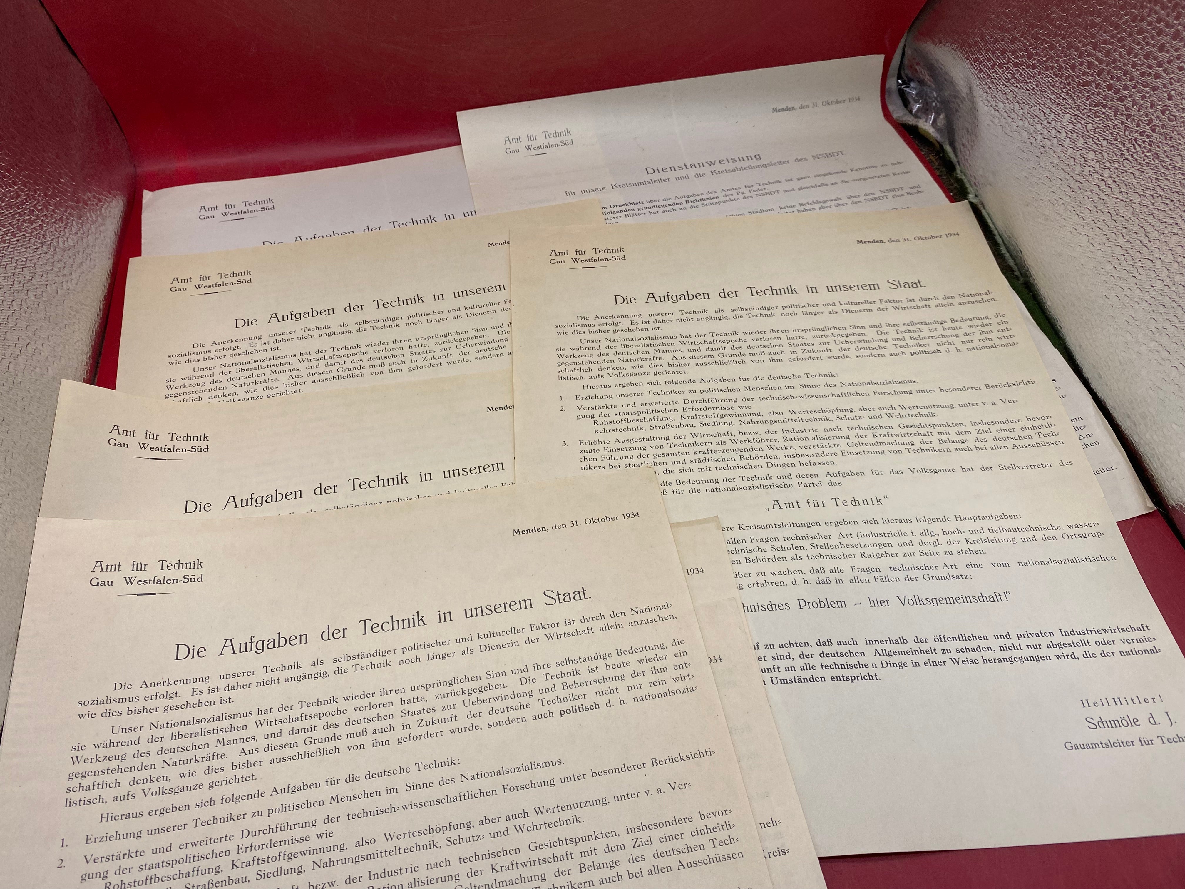 Group of WW2 German Technical School Letters. - The Militaria Shop