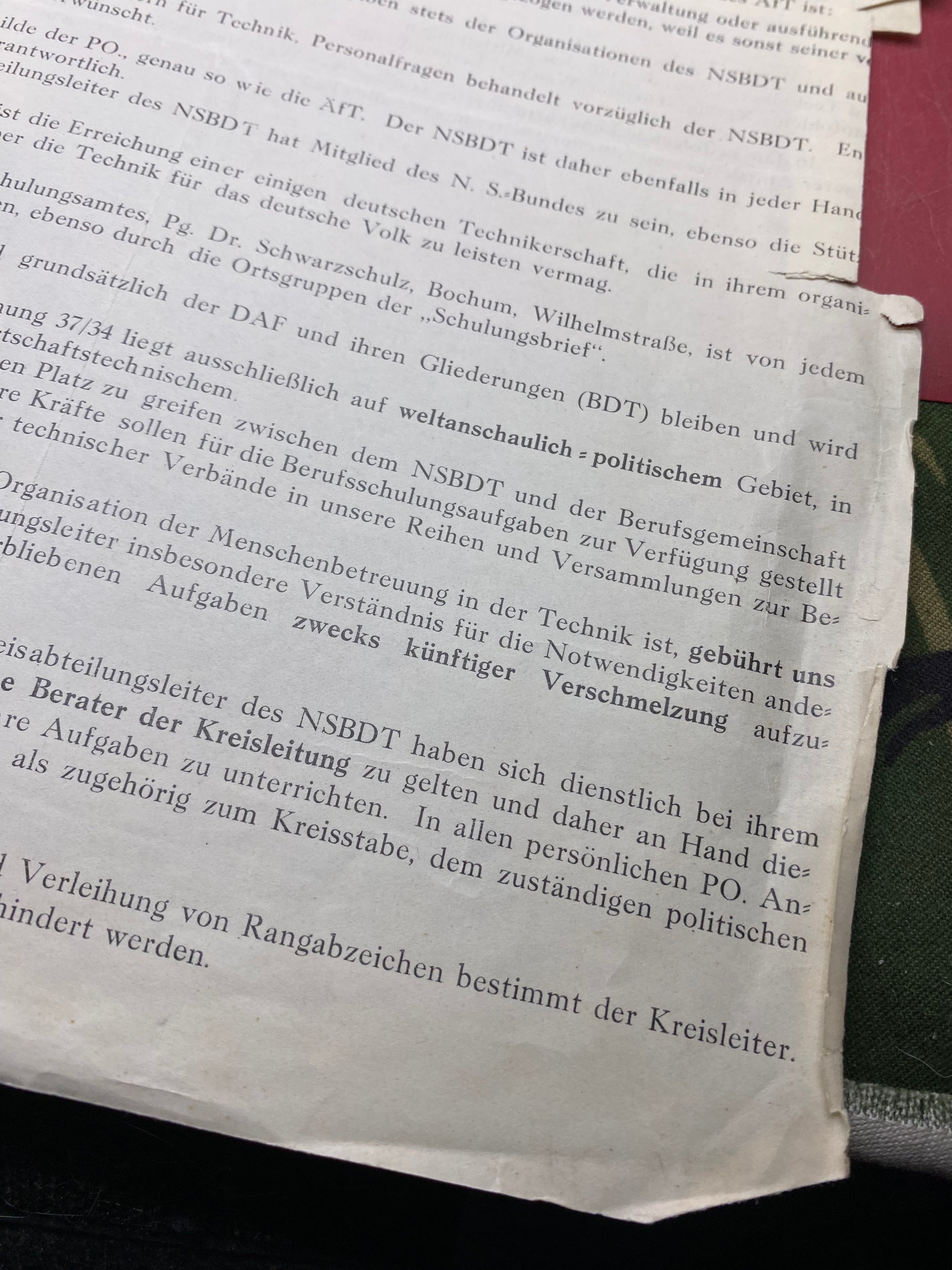 Group of WW2 German Technical School Letters - With Good Stamp. - The Militaria Shop