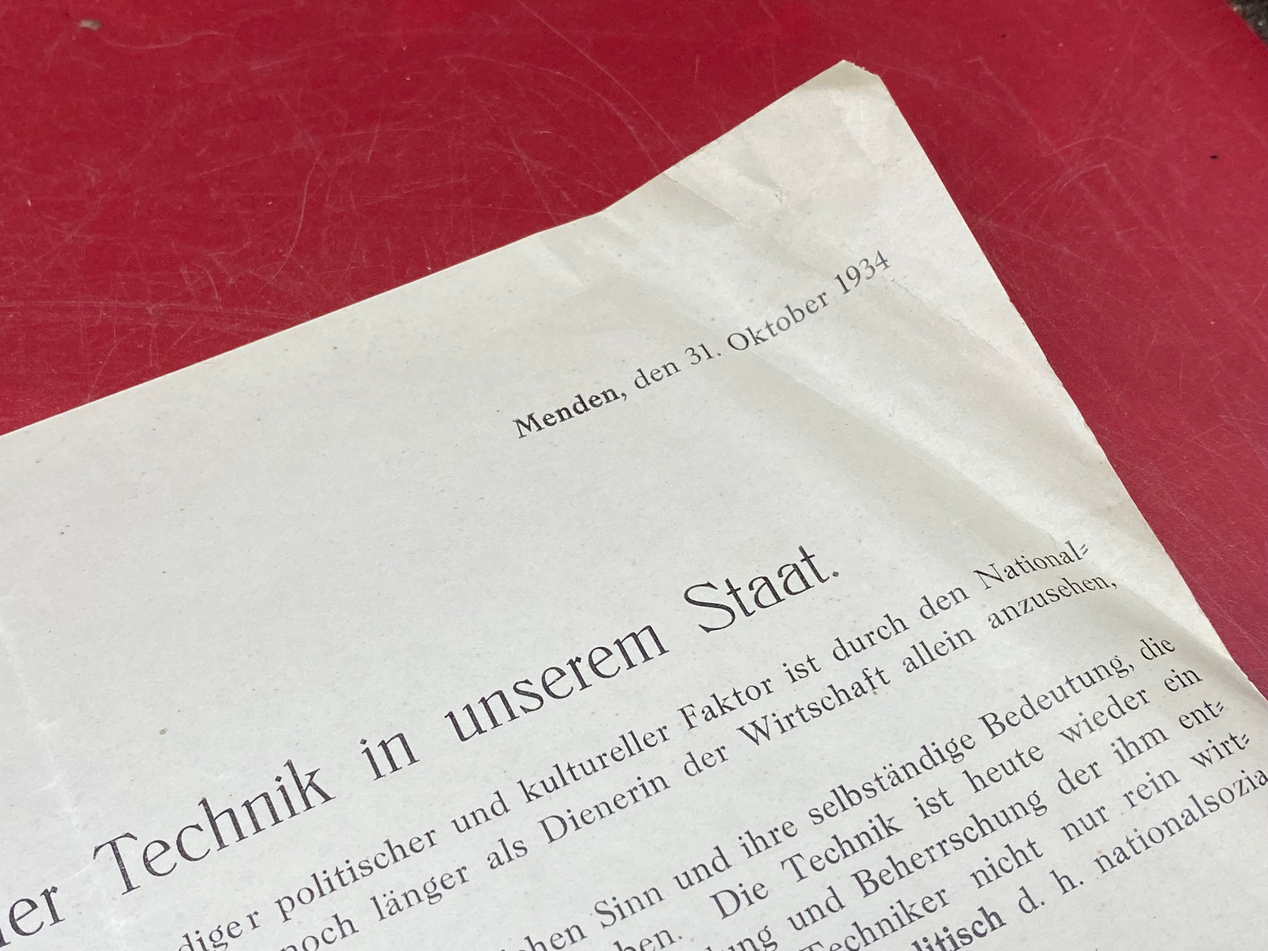 Interesting WW2 German 1934 document. - The Militaria Shop