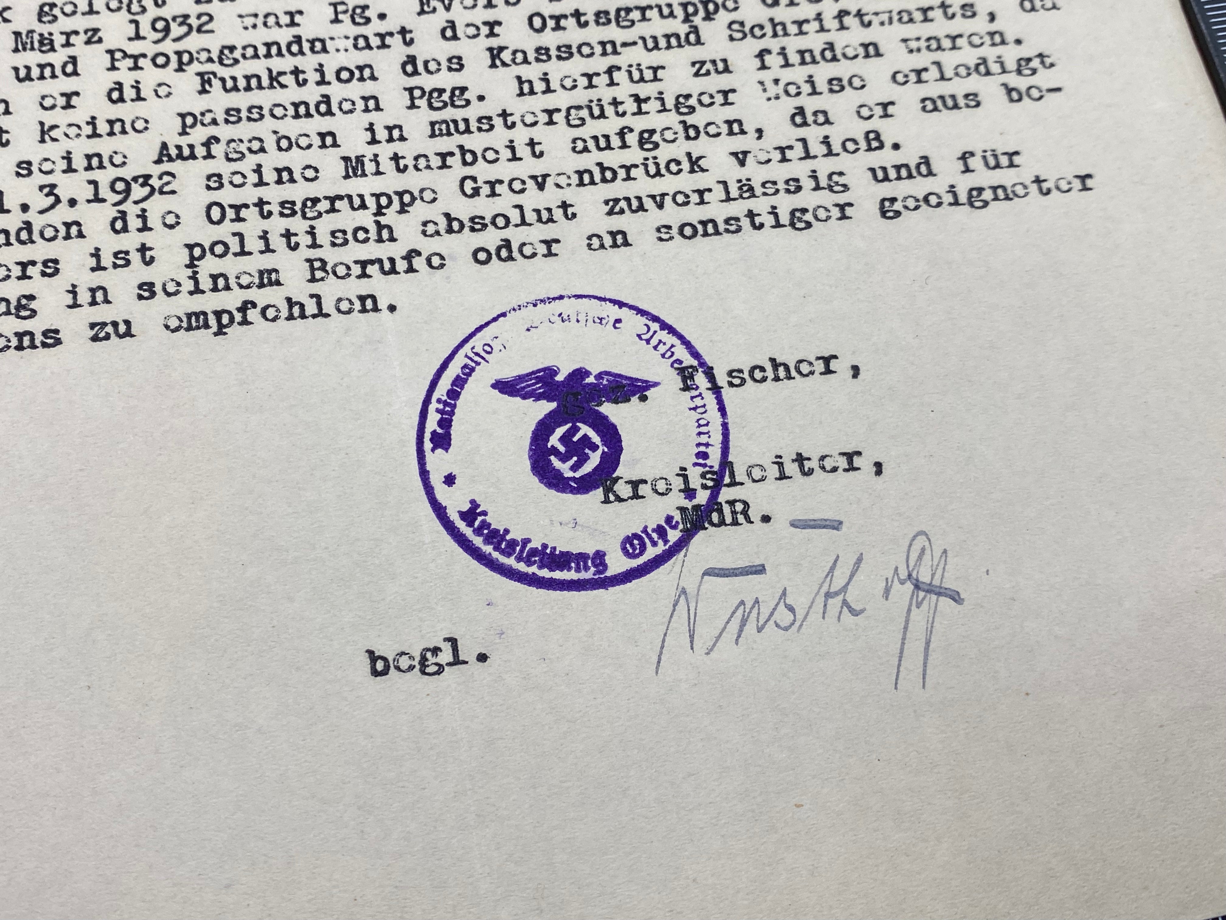 Interesting WW2 German paper and letter dated 1934. - The Militaria Shop