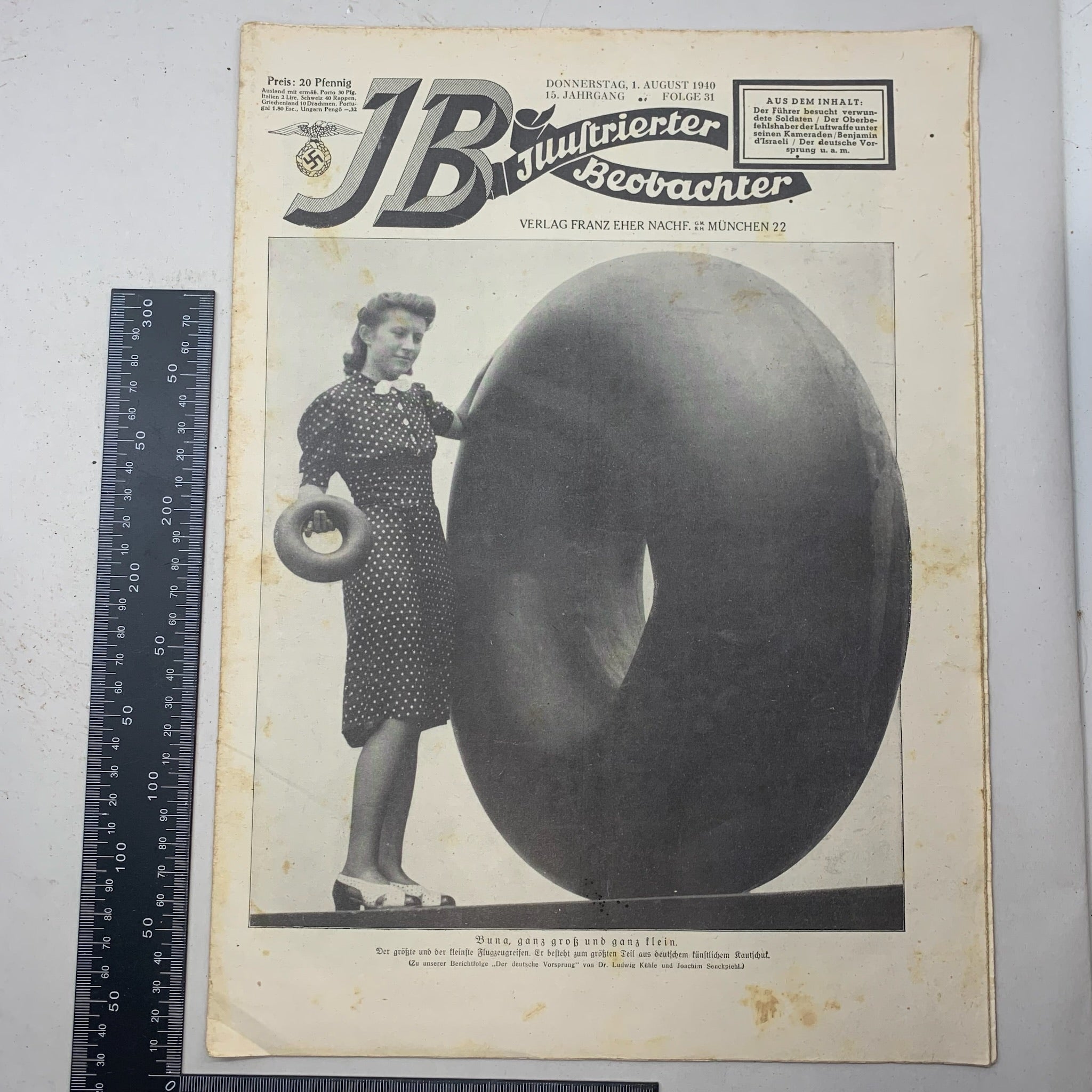JB Juustrierter Beobachter NSDAP Magazine Original WW2 German - 1st August 1940 - The Militaria Shop