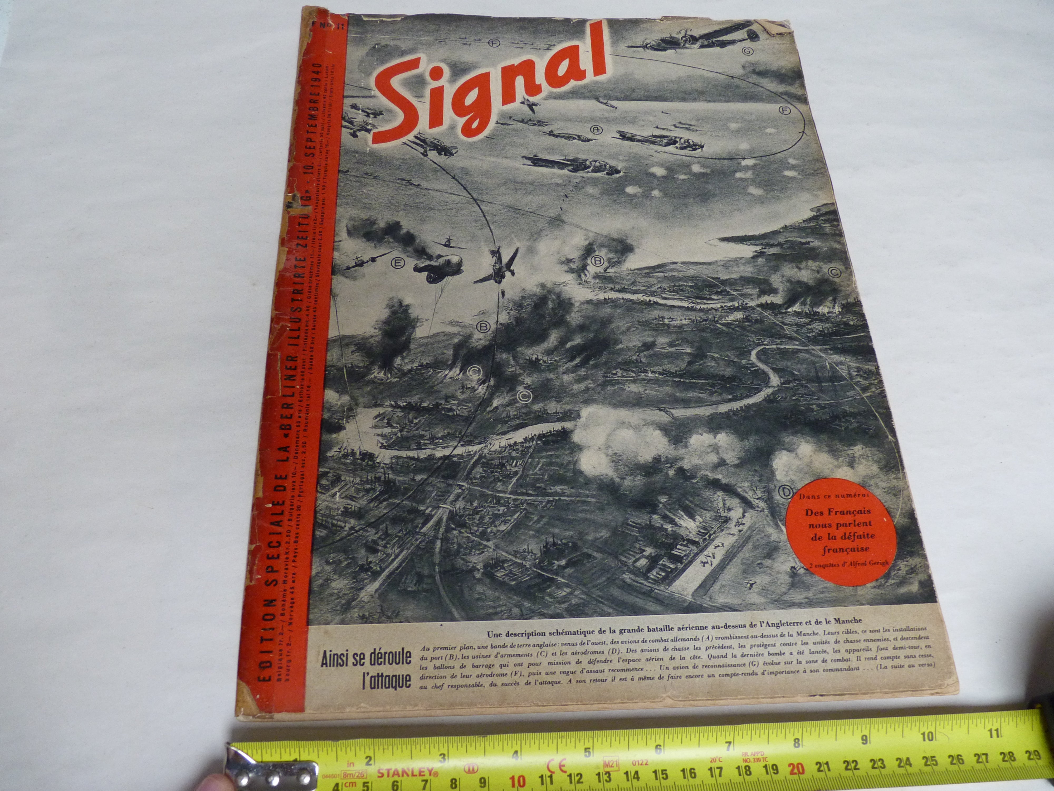 Original French Language WW2 German Signal Magazine - September 1940 - The Militaria Shop