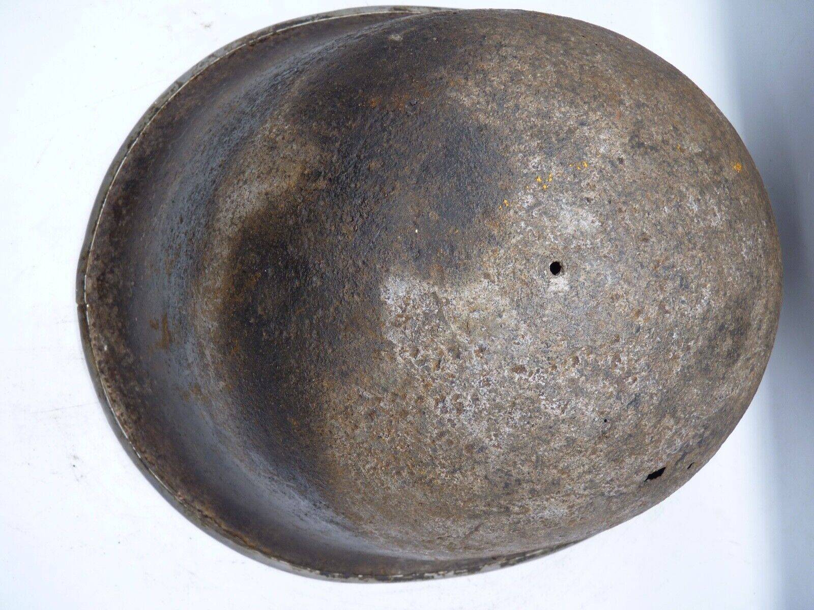 Original WW2 British / Canadian Army Mk3 High Rivet Turtle Army Combat Helmet - The Militaria Shop