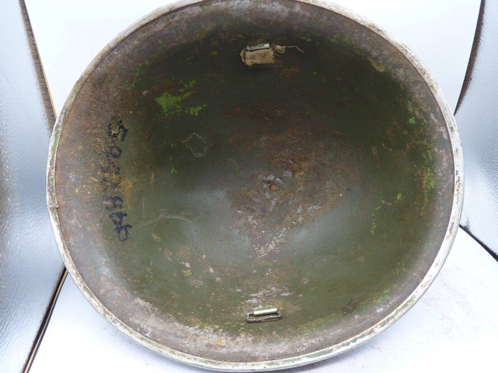 Original WW2 British / Canadian Army Mk3 High Rivet Turtle Army Combat Helmet - The Militaria Shop