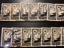 Charger l'image dans la galerie, Original WW2 German Deutsche Reich 100 Luftpost Postage Stamp (Black) - The Militaria Shop